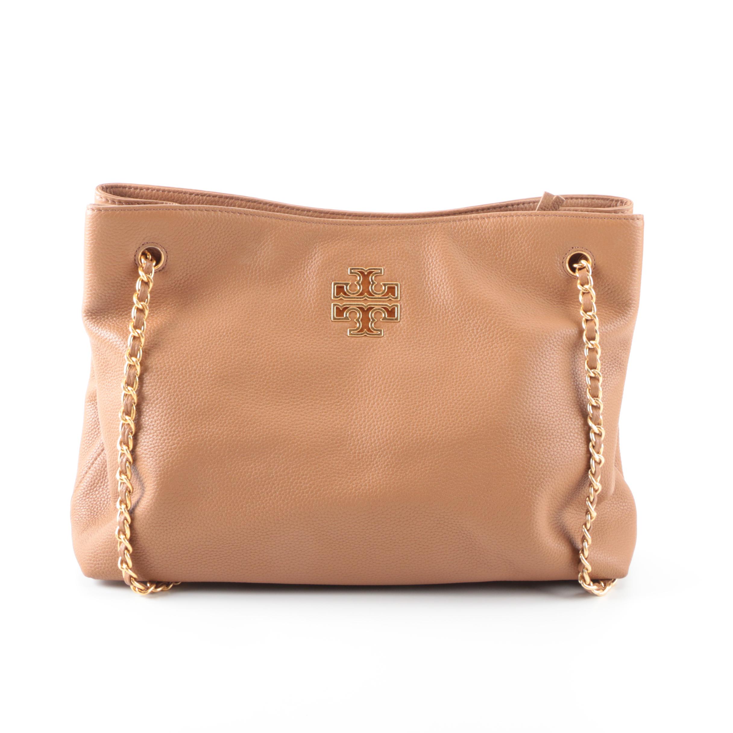 Tory Burch Britten Collection Tote and Shoulder Bag in Grained Leather