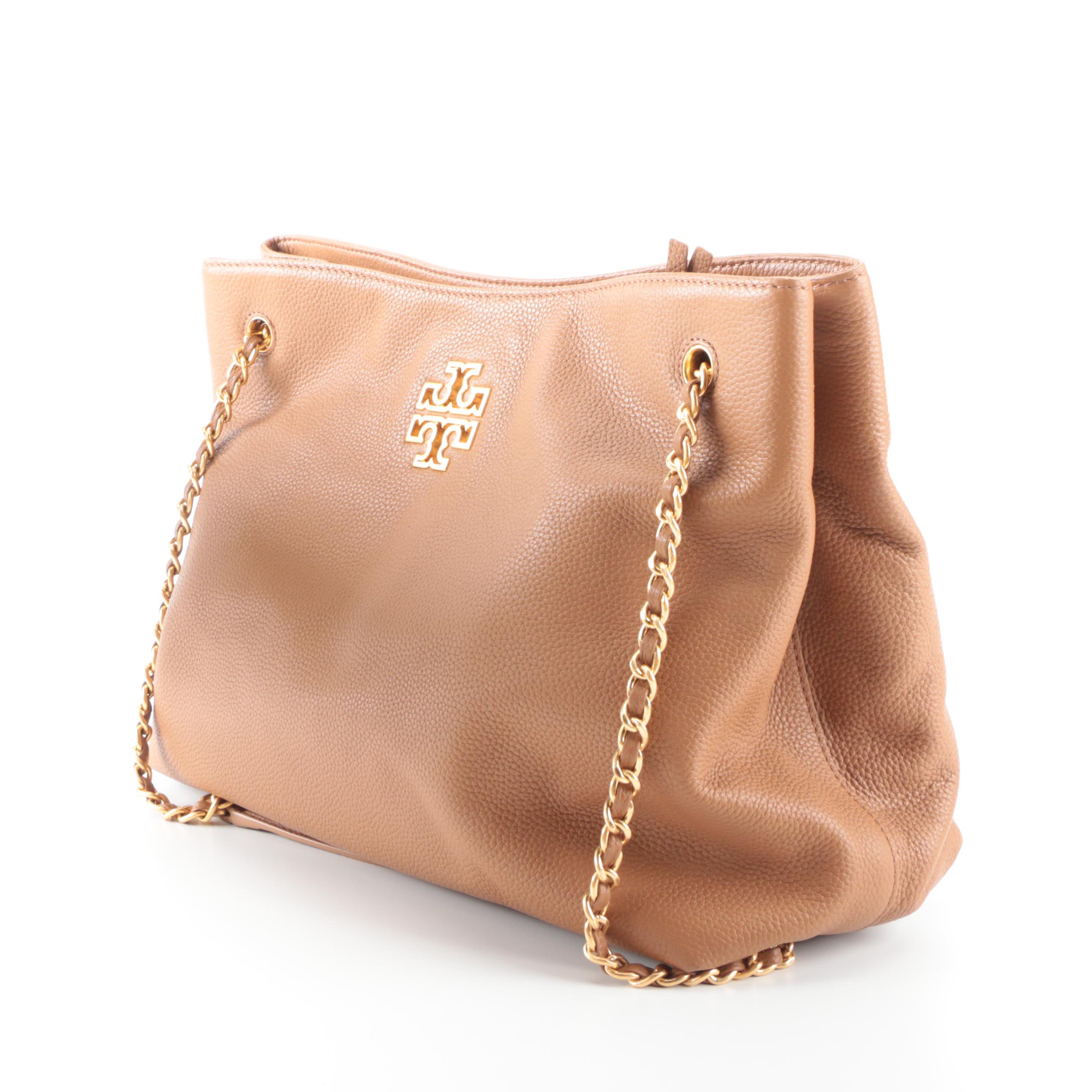 Tory Burch Britten Collection Tote and Shoulder Bag in Grained Leather