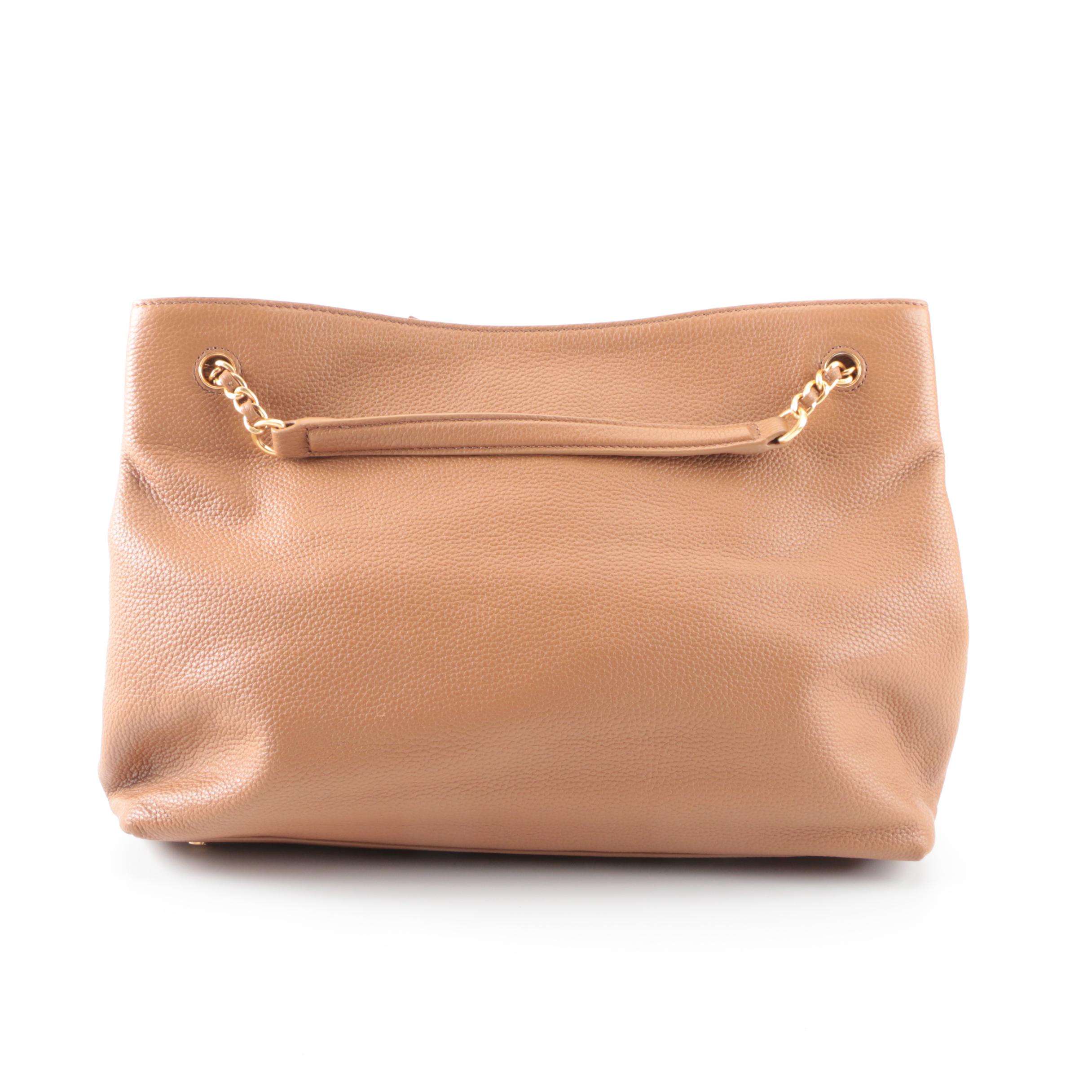 Tory Burch Britten Collection Tote and Shoulder Bag in Grained Leather