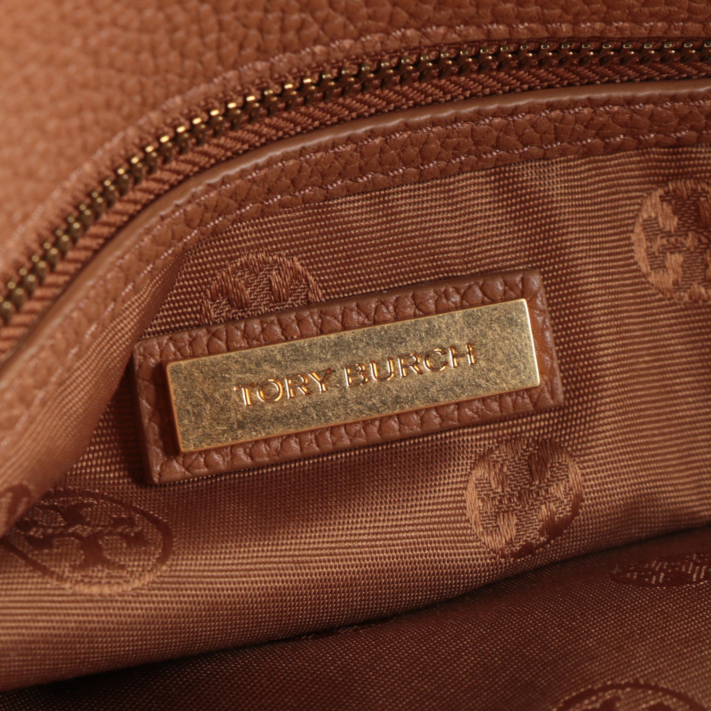 Tory Burch Britten Collection Tote and Shoulder Bag in Grained Leather