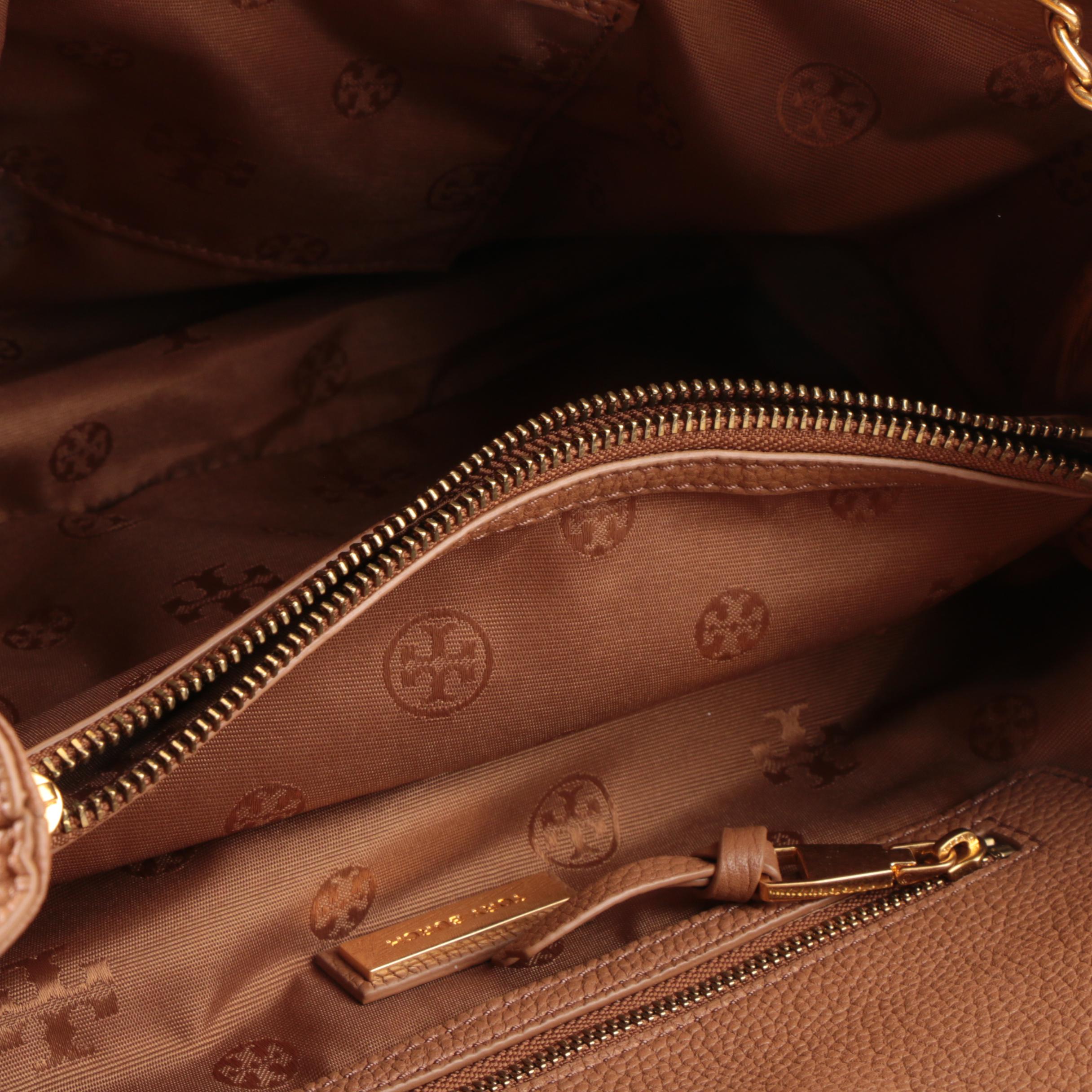 Tory Burch Britten Collection Tote and Shoulder Bag in Grained Leather