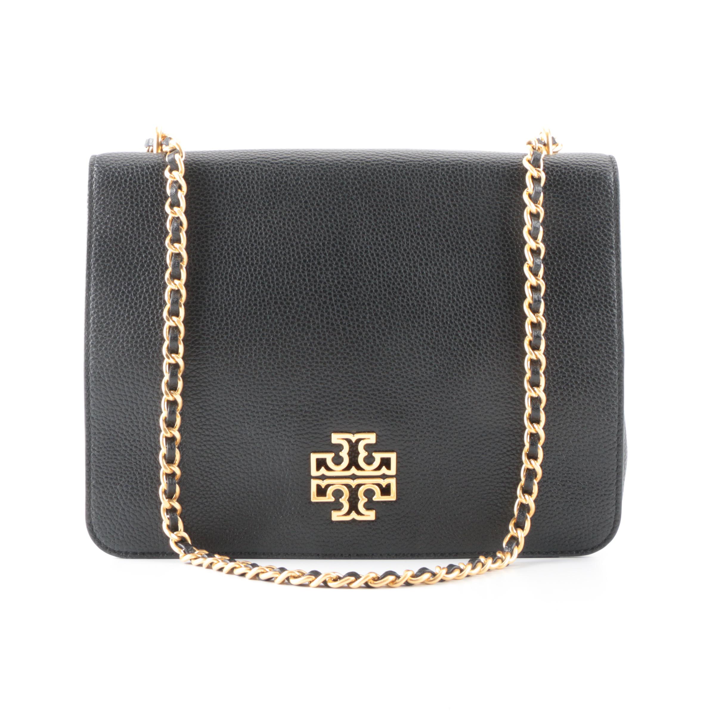 Tory Burch Britten Collection Tote and Shoulder Bag in Grained Leather