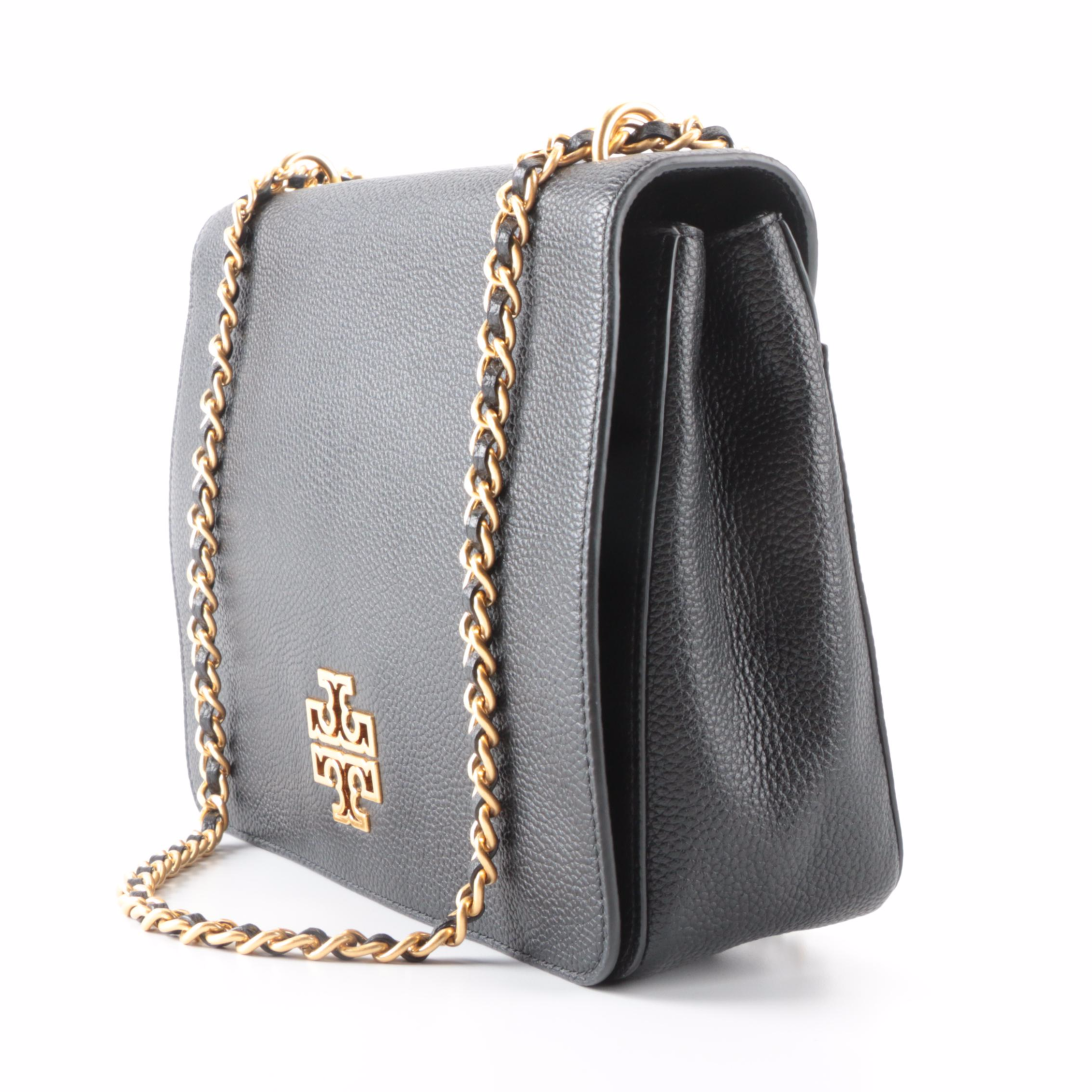 Tory Burch Britten Collection Tote and Shoulder Bag in Grained Leather