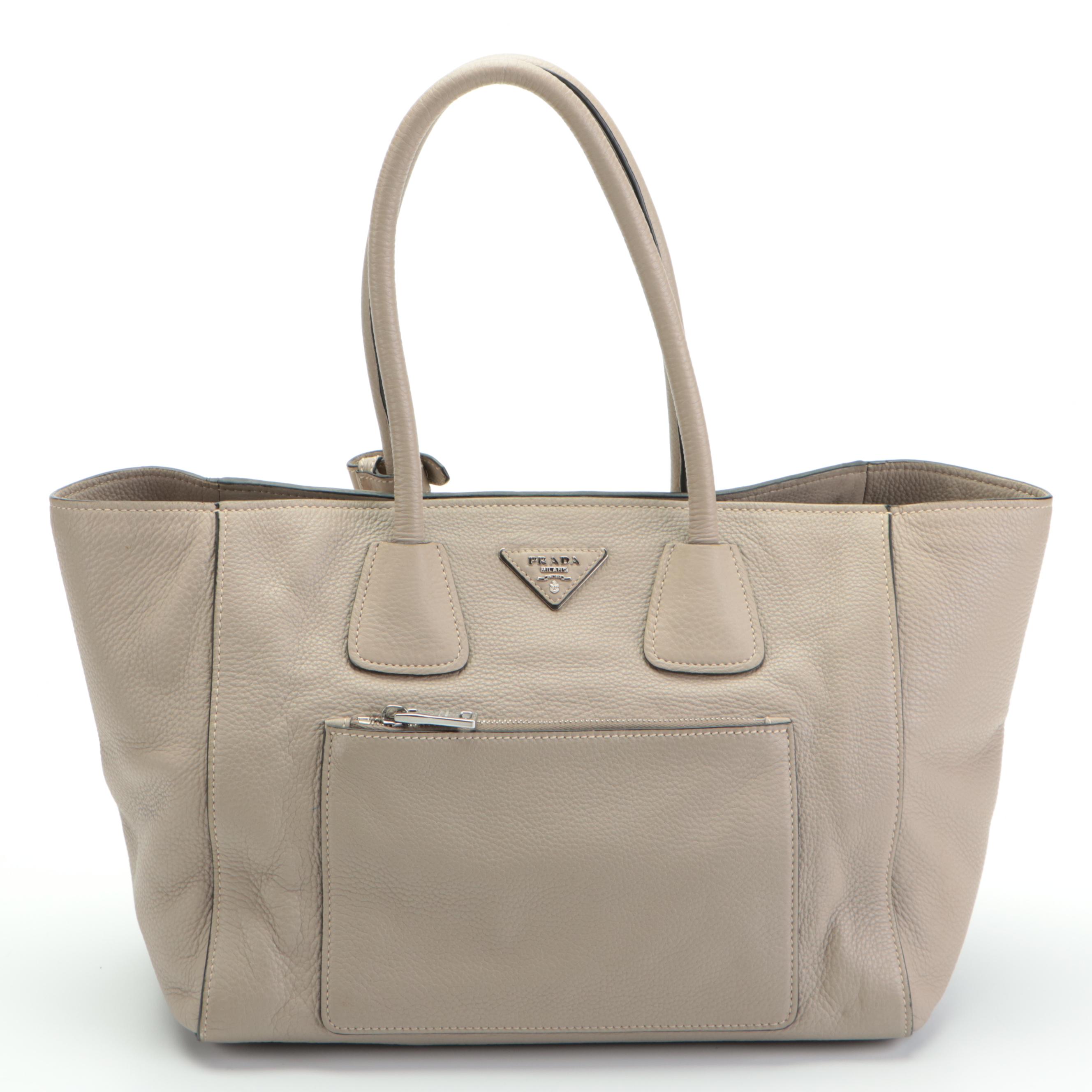 Prada Wing Vitello Daino Leather Convertible Tote