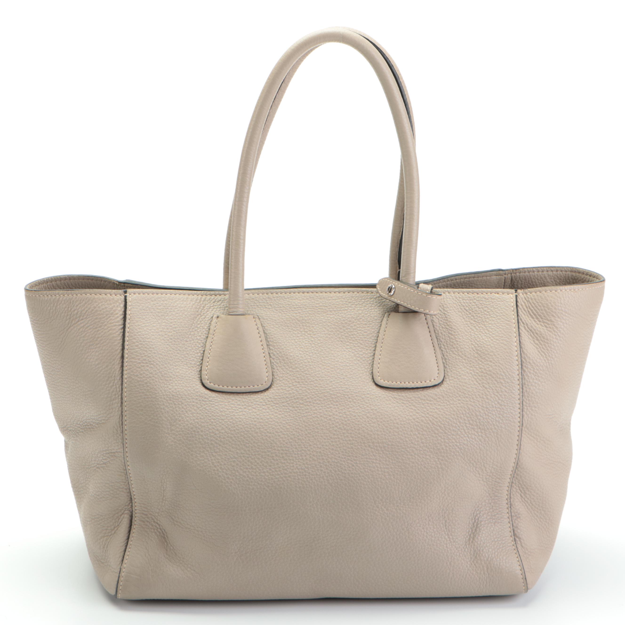 Prada Wing Vitello Daino Leather Convertible Tote