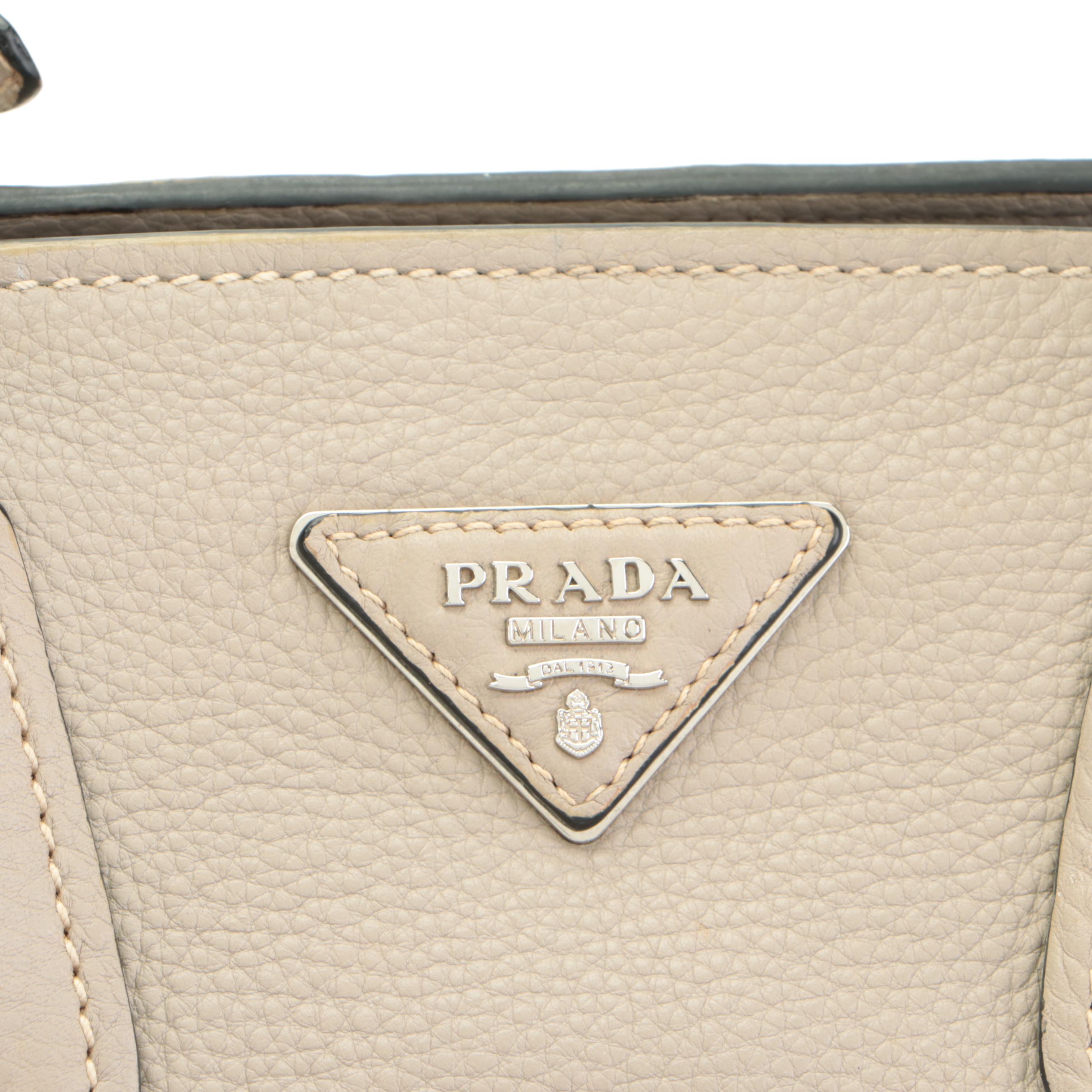 Prada Wing Vitello Daino Leather Convertible Tote