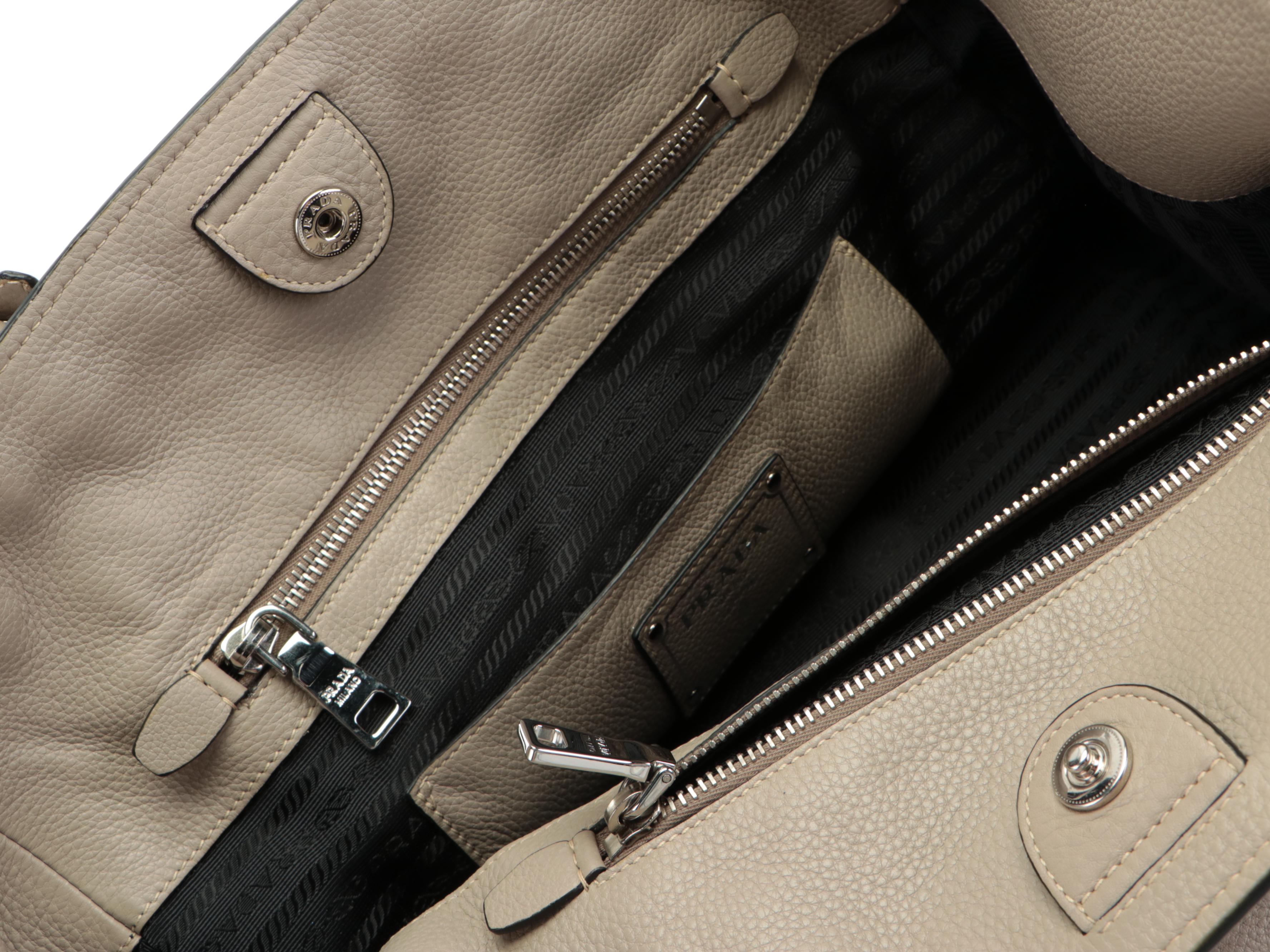 Prada Wing Vitello Daino Leather Convertible Tote