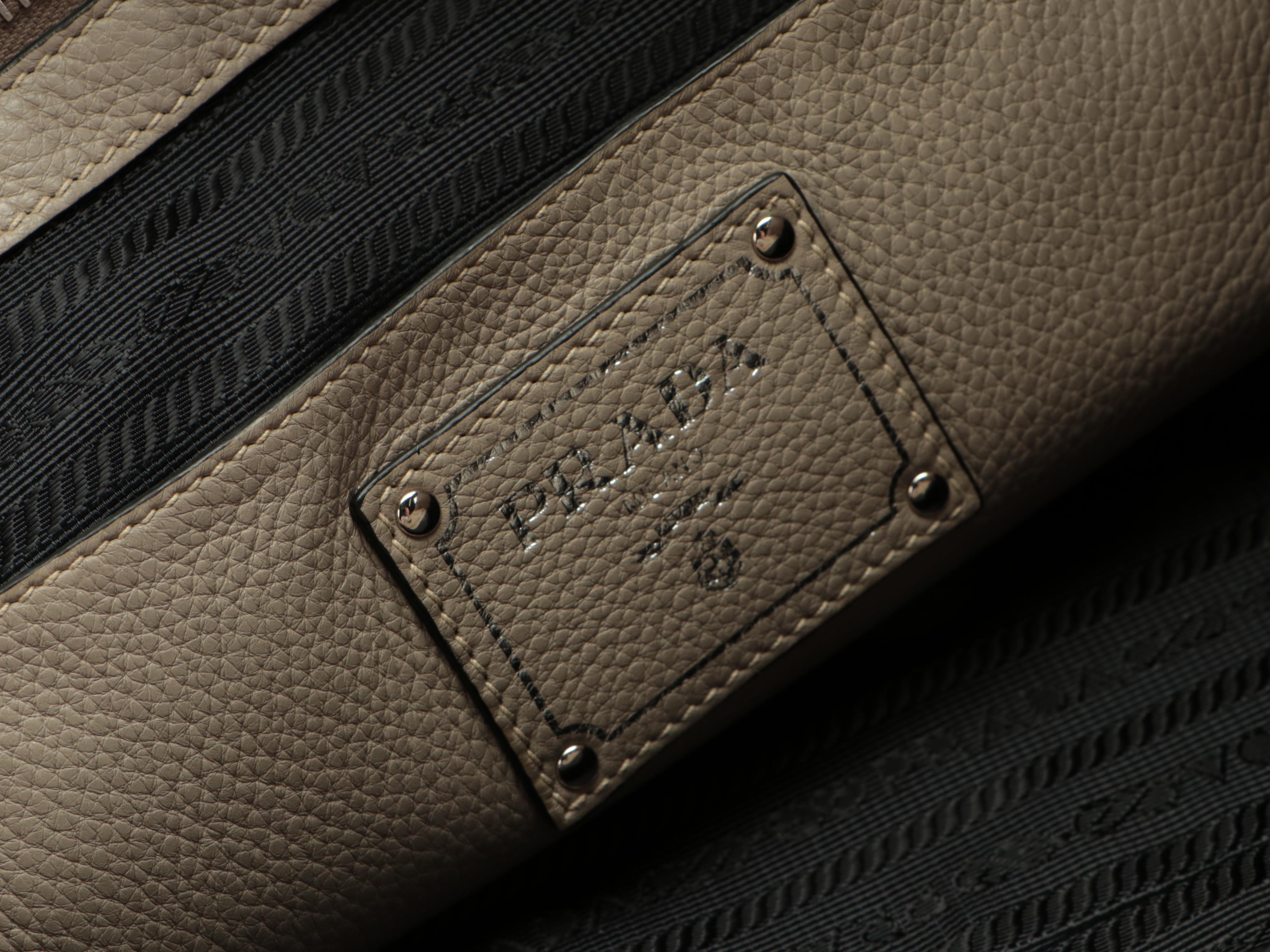 Prada Wing Vitello Daino Leather Convertible Tote