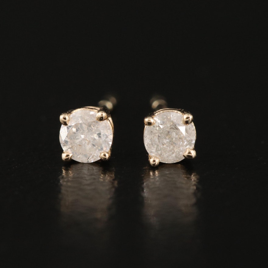 14K 0.18 CTW Diamond Stud Earrings