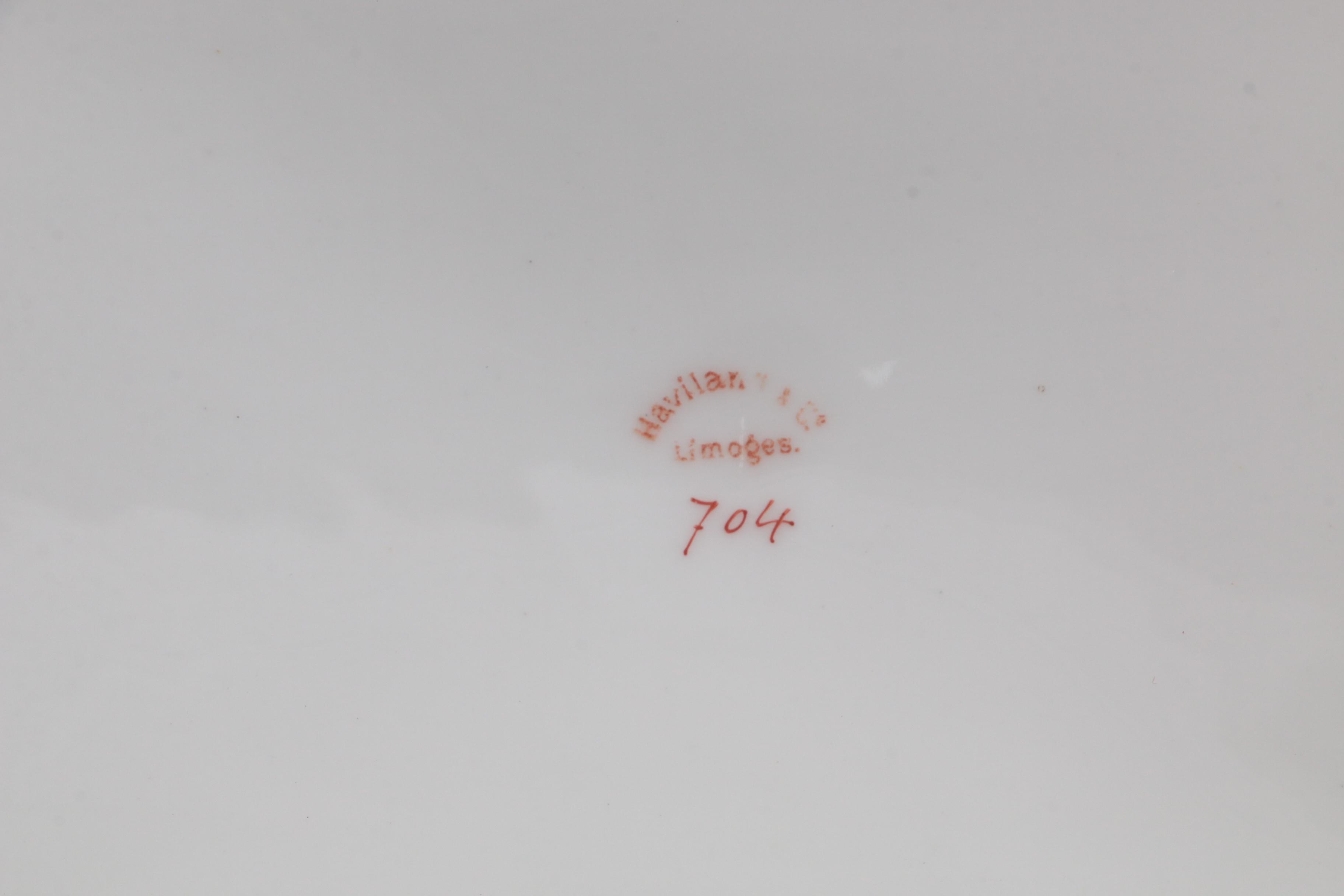 Haviland Limoges Porcelain Covered Serving Dish and Italian Bonbon Dish