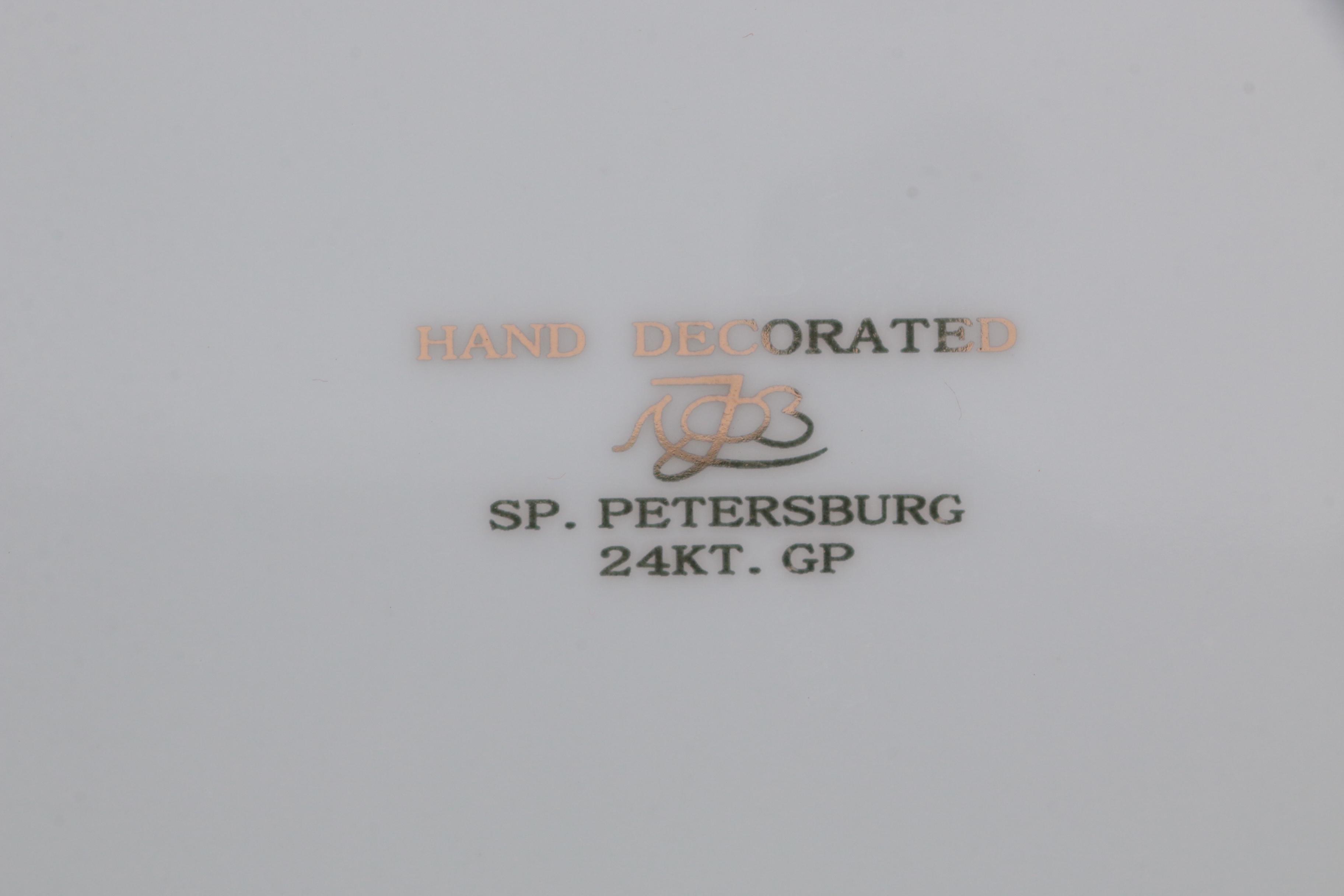 Russian Lomonosov Gold Net Porcelain Dinnerware