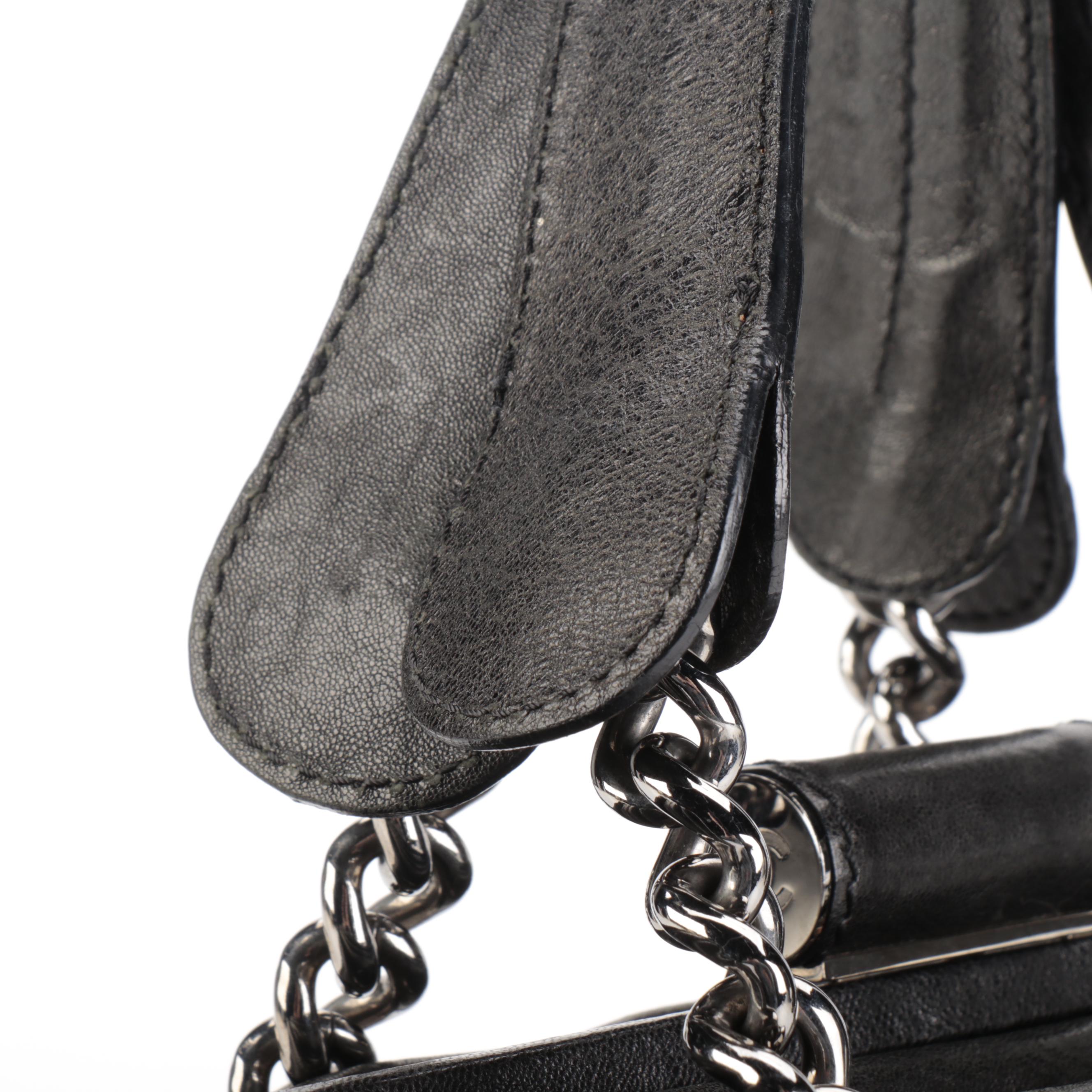 Chanel Perfect Day Hard Frame Tote Bag Large in Black Goatskin