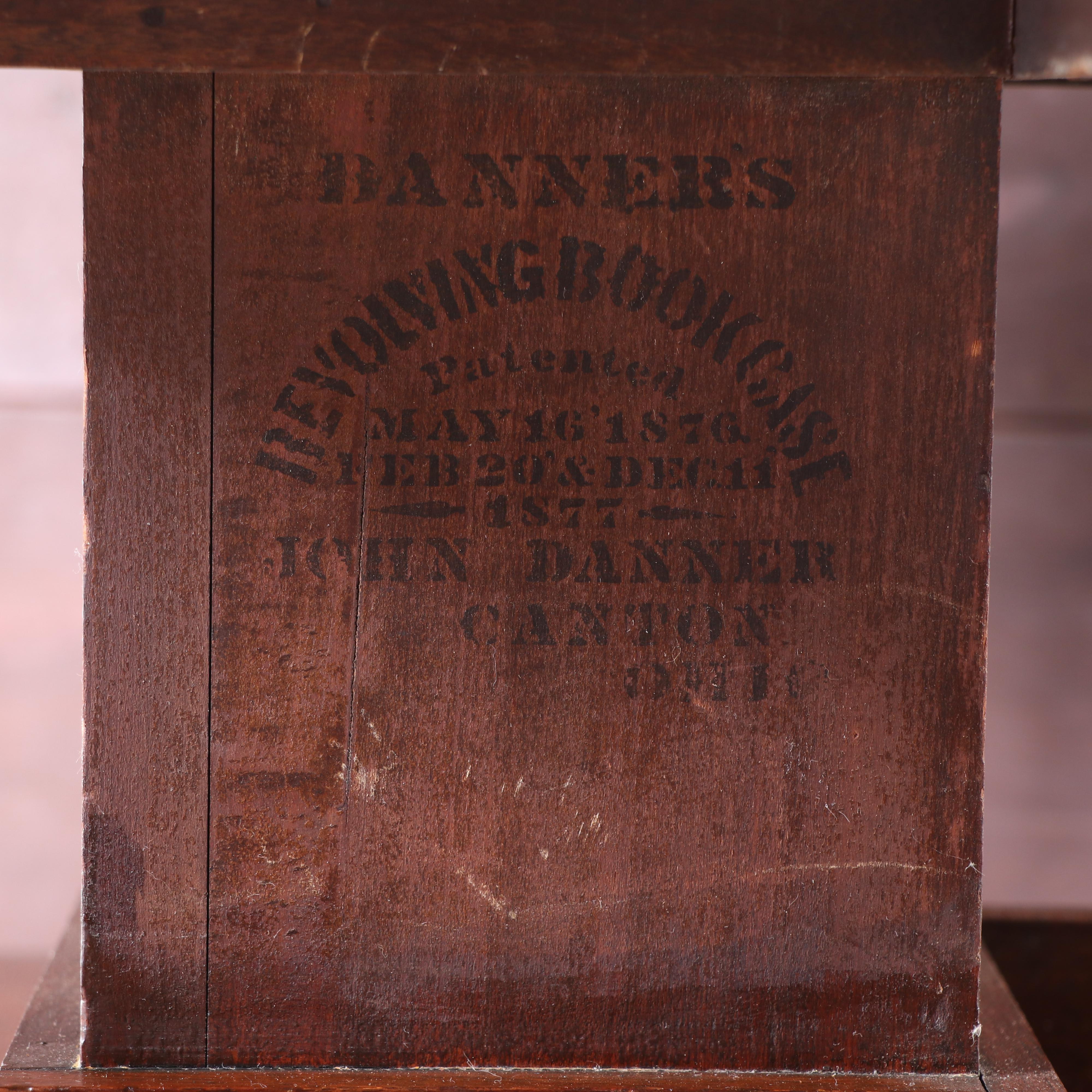John Danner Five-Tier Revolving Bookcase, pat. 1877