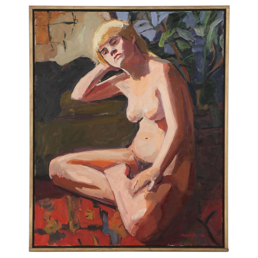 Stephen Hankin Oil Painting "Teresa," 1990