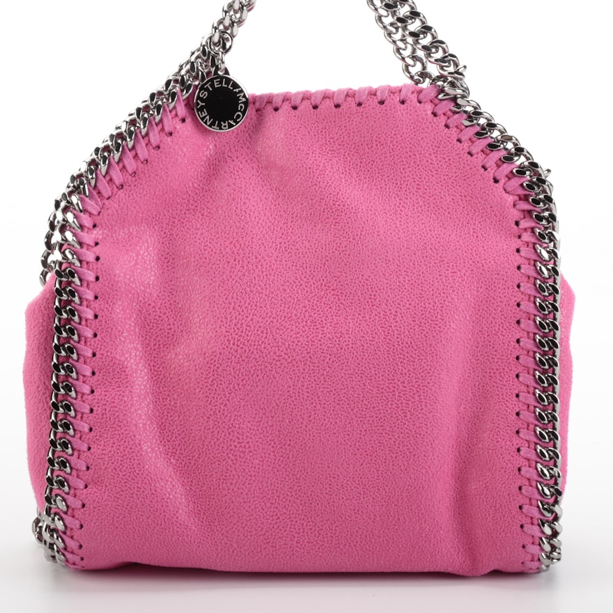 Stella McCartney Pink Shaggy Deer Vegan Leather Mini Falabella Bag