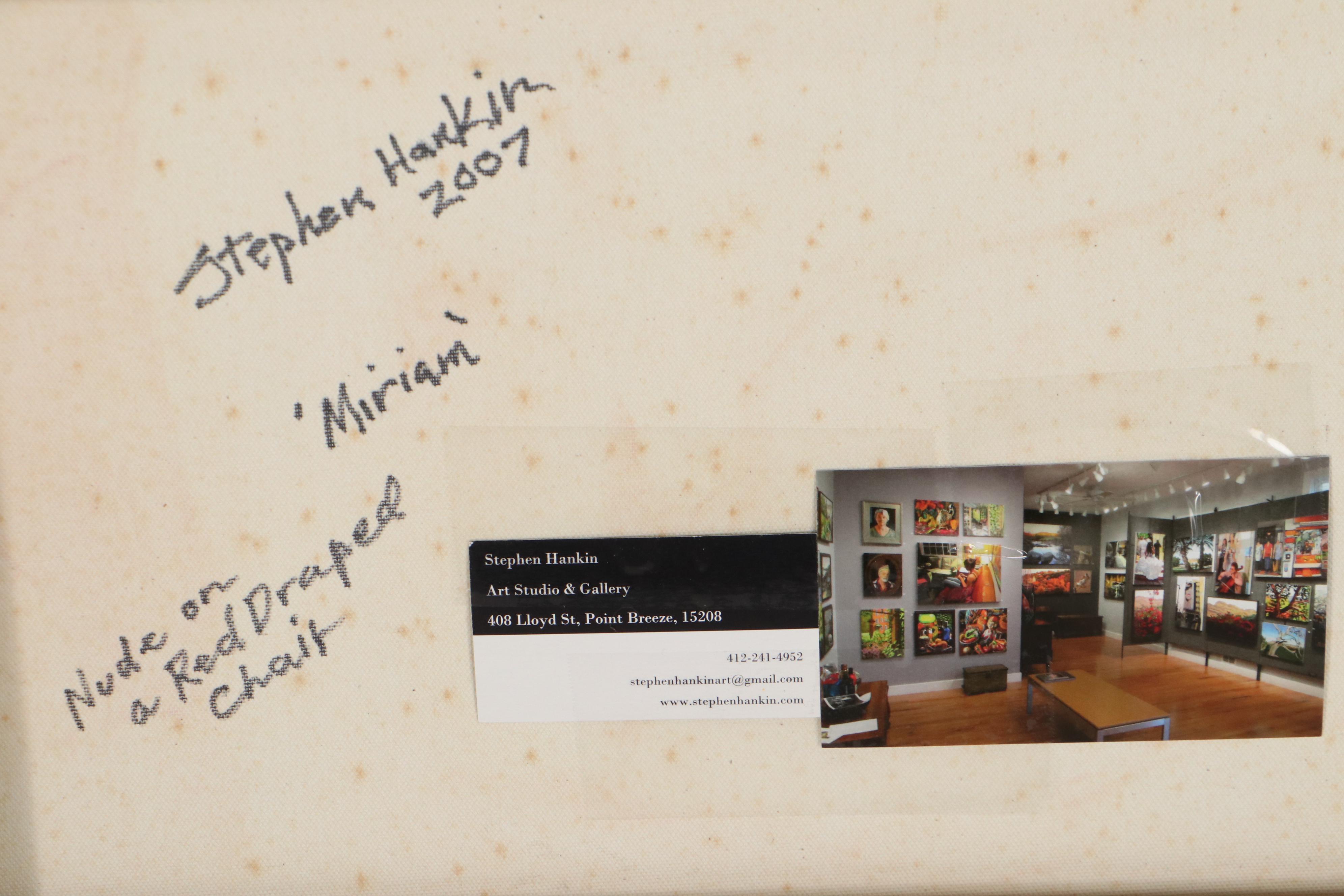 Stephen Hankin Figural Nude Oil Painting "Miriam"