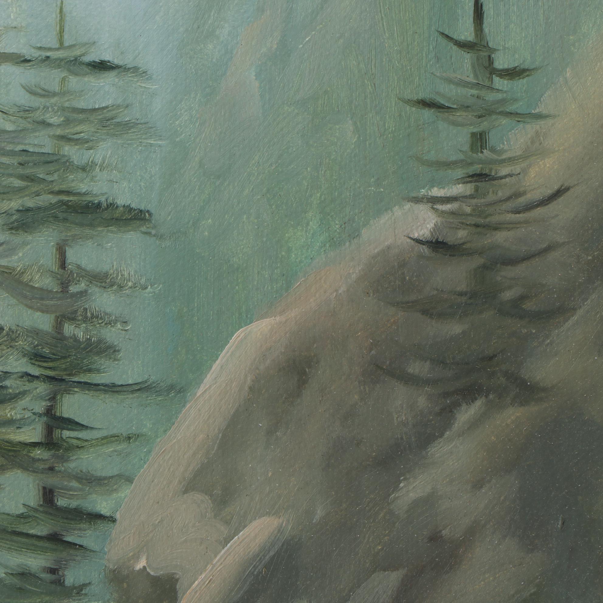 Robert DeLeon Landscape Oil Painting, 1990