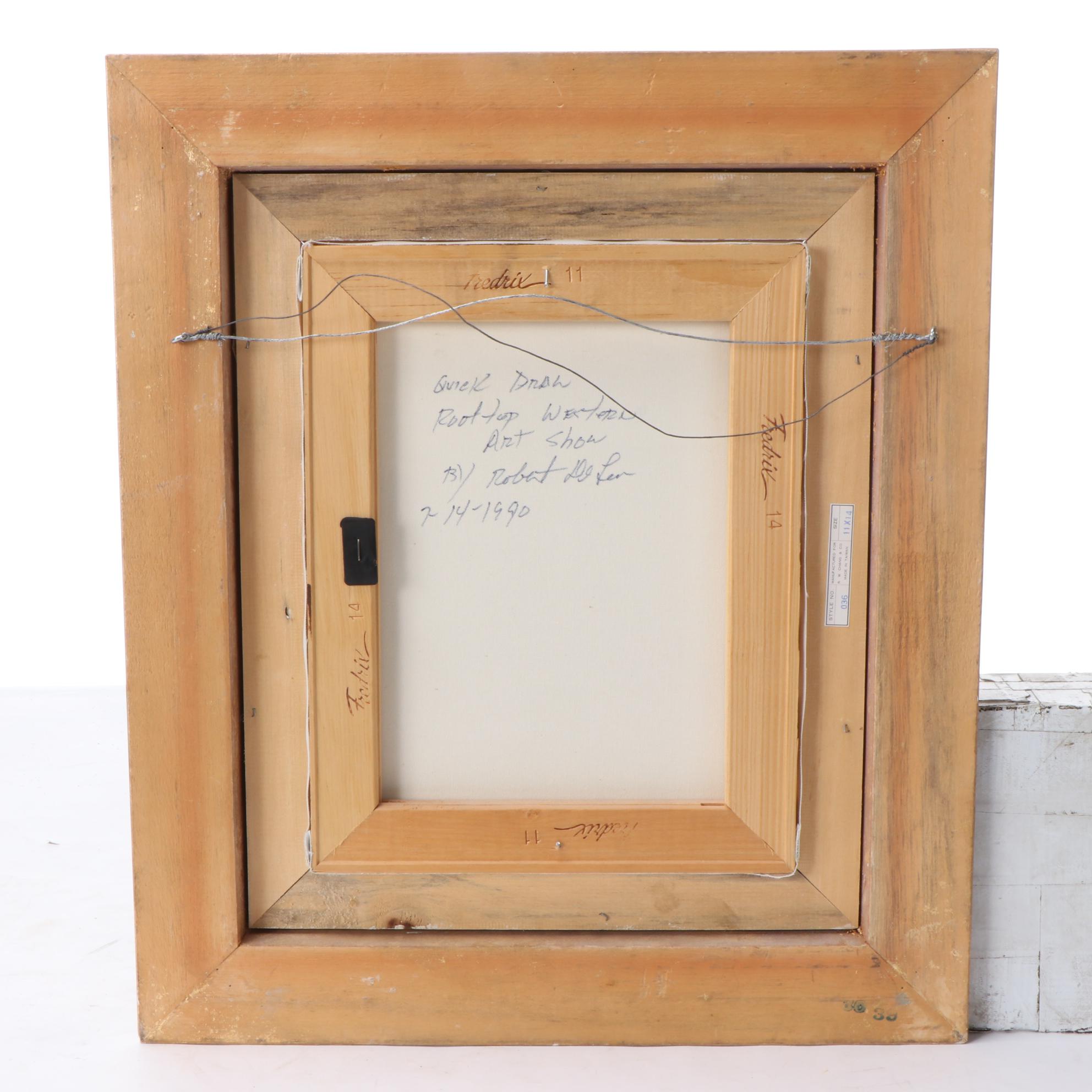 Robert DeLeon Landscape Oil Painting, 1990