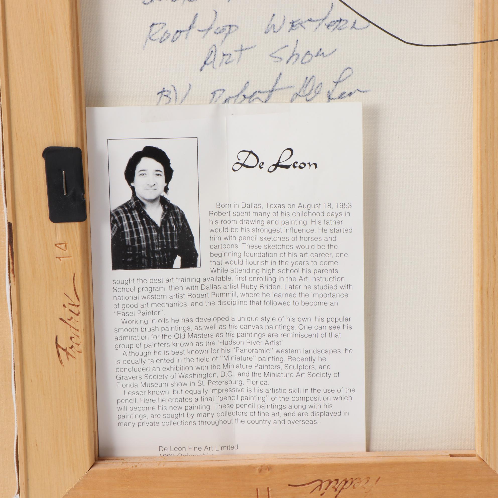 Robert DeLeon Landscape Oil Painting, 1990