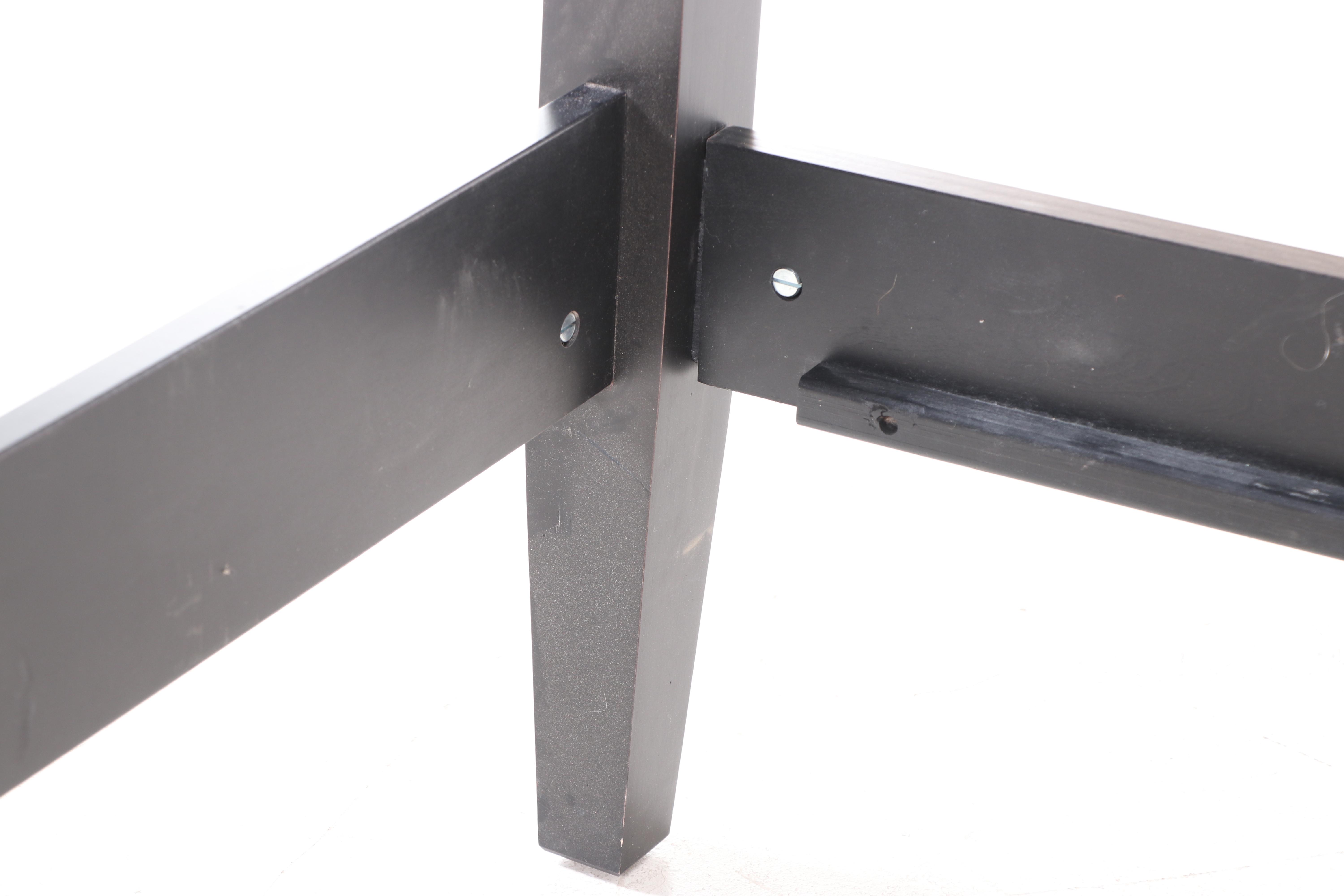 Ethan Allen Ebonized Wood 4-Poster Queen Sized Bed Frame