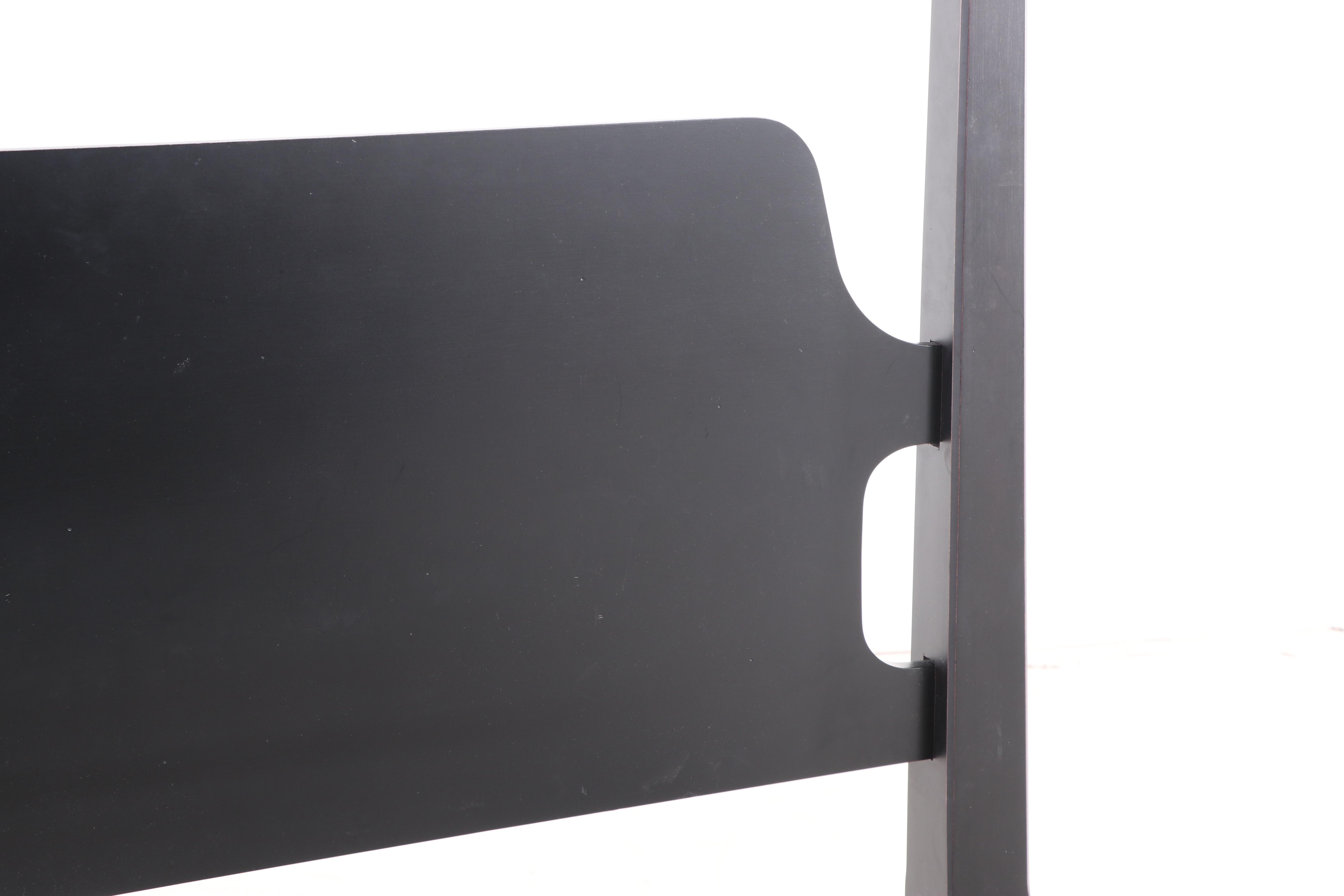 Ethan Allen Ebonized Wood 4-Poster Queen Sized Bed Frame