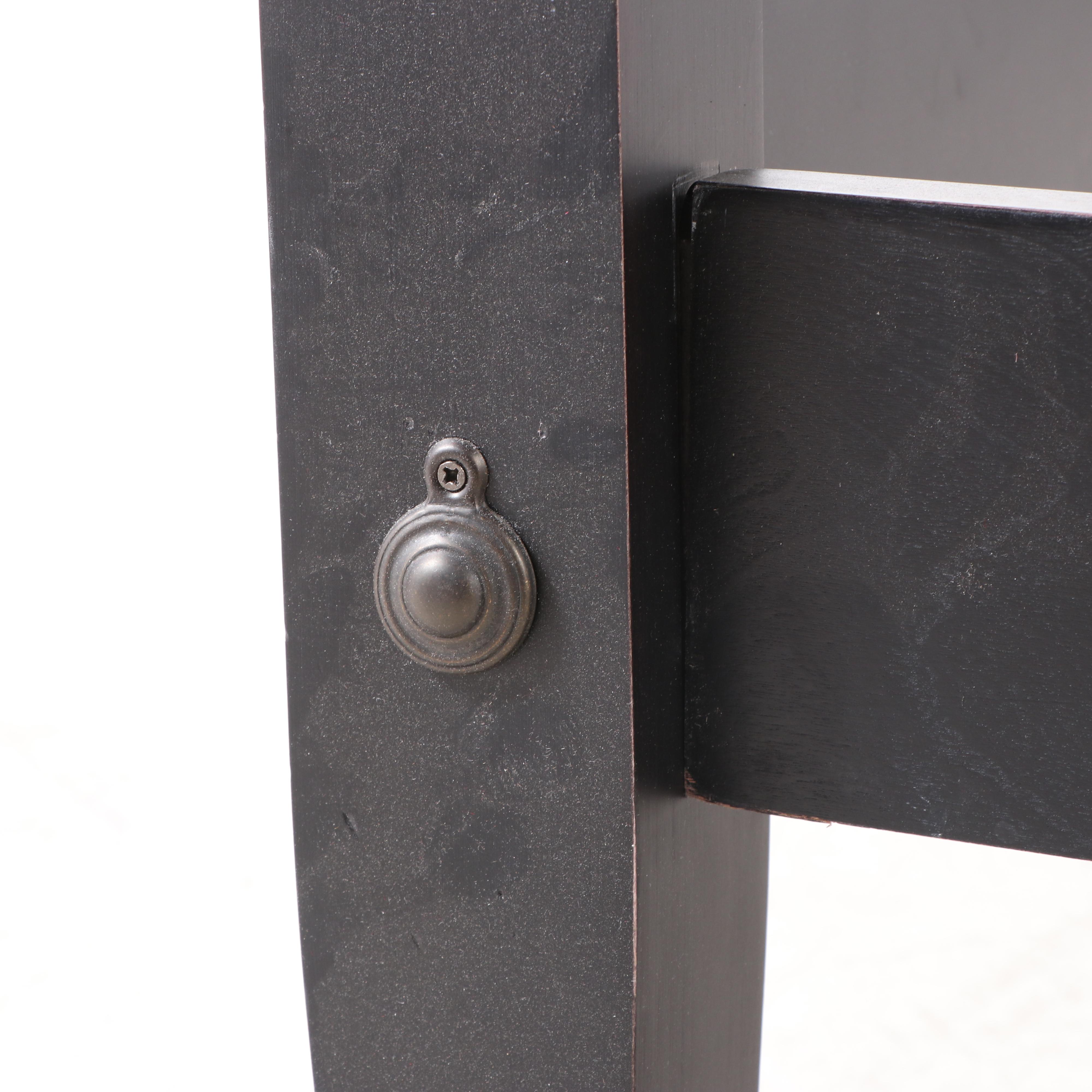 Ethan Allen Ebonized Wood 4-Poster Queen Sized Bed Frame