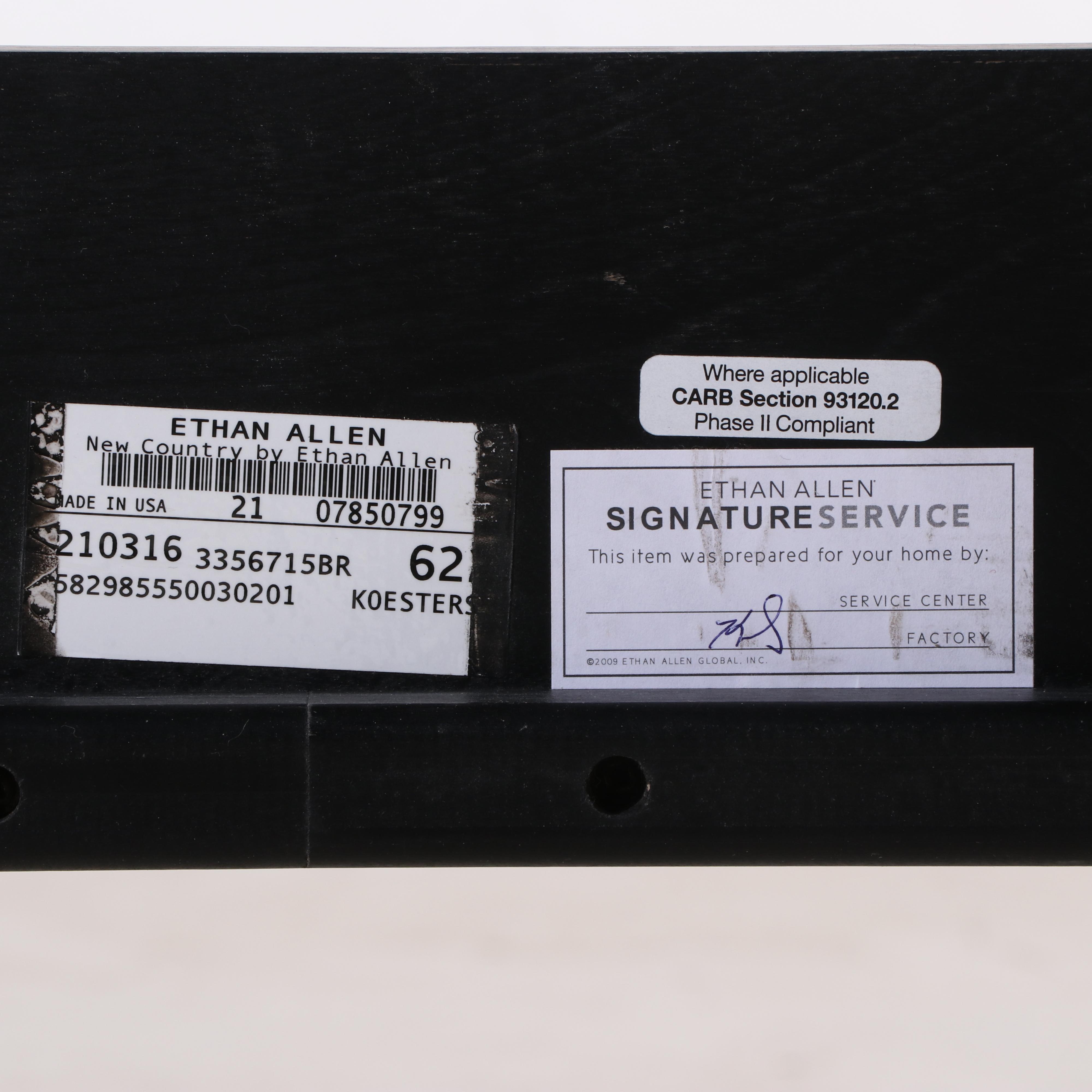 Ethan Allen Ebonized Wood 4-Poster Queen Sized Bed Frame