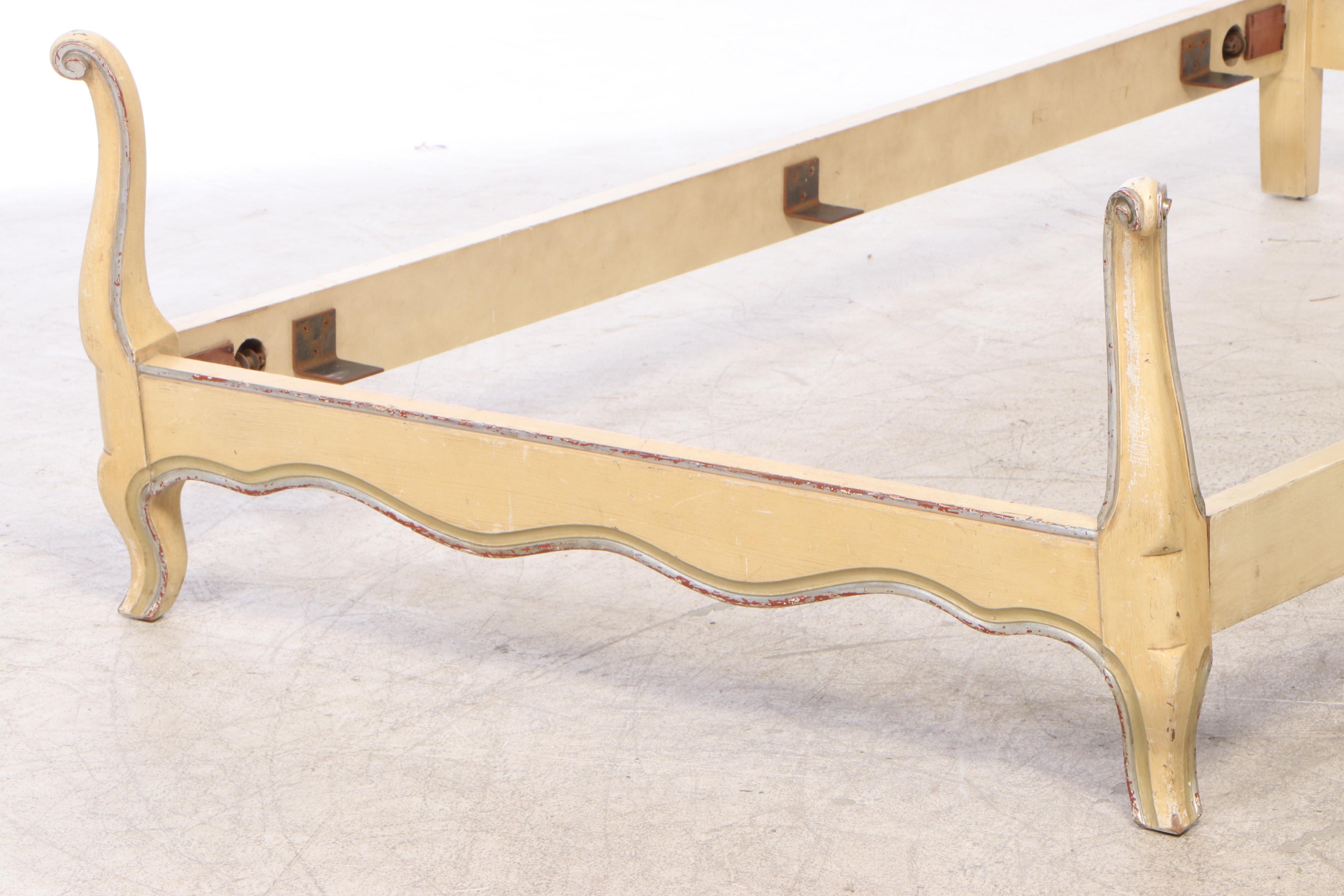 John Widdicomb Pair of French Provincial Style Painted Twin Beds