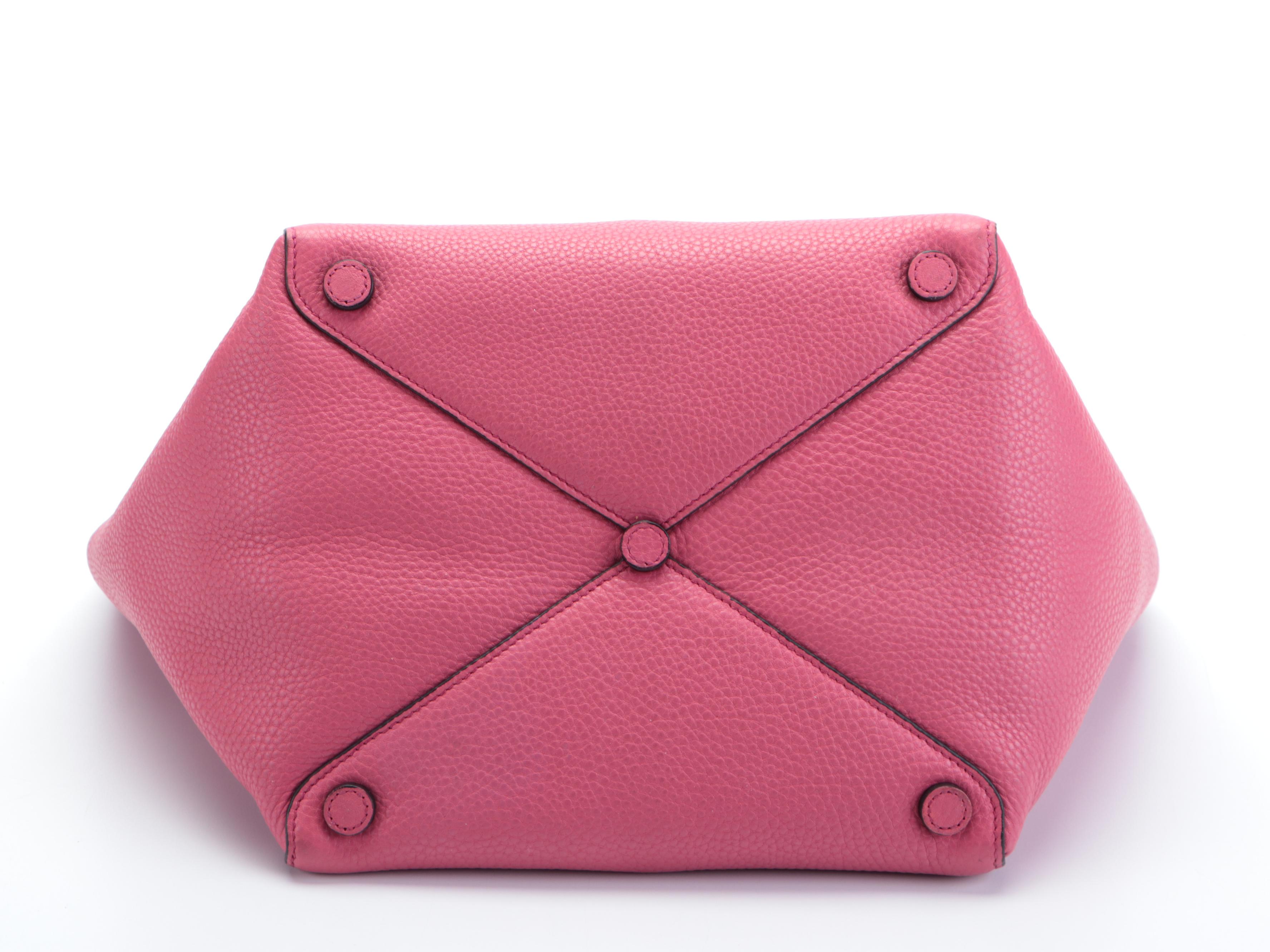 Prada Mini Open Tote in Pink Vitello Daino