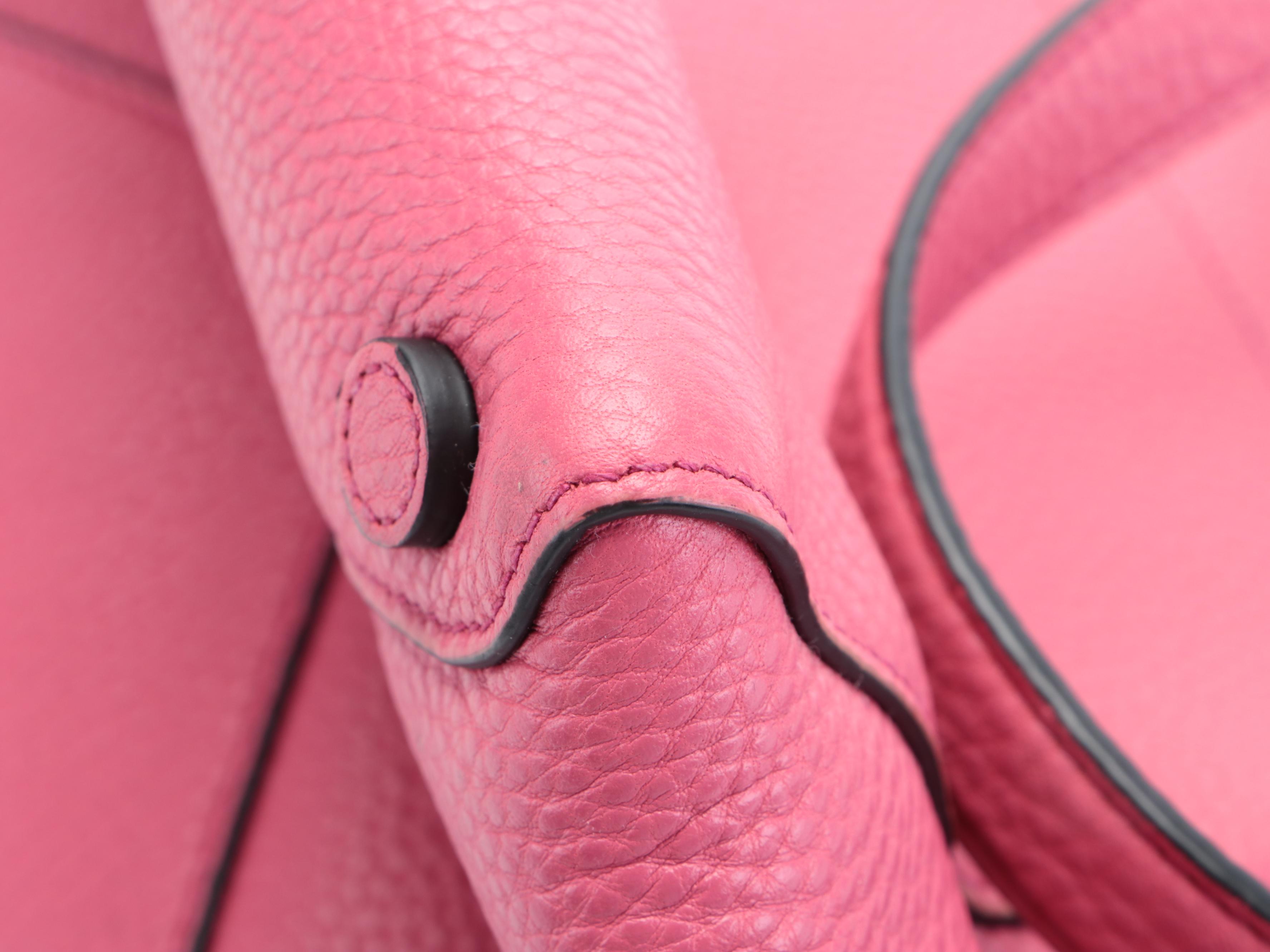 Prada Mini Open Tote in Pink Vitello Daino