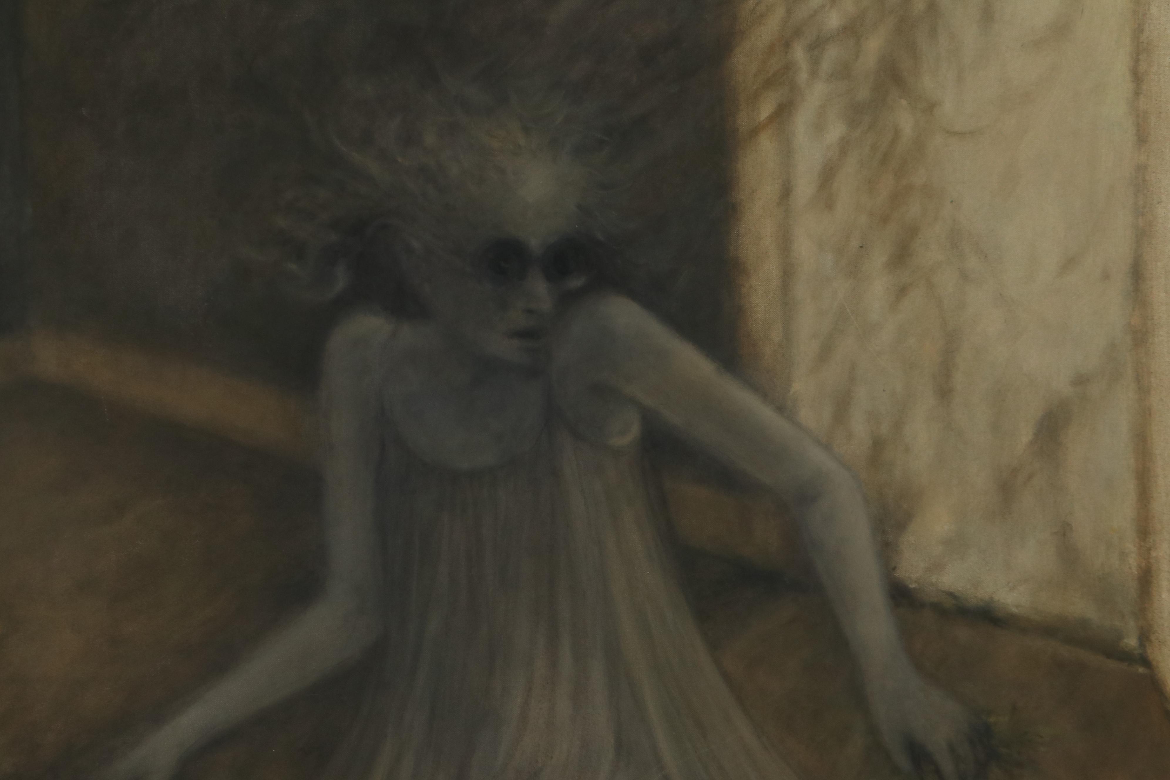 Florence Sanko Hirsch Oil Painting "Night Return," Late 20th Century