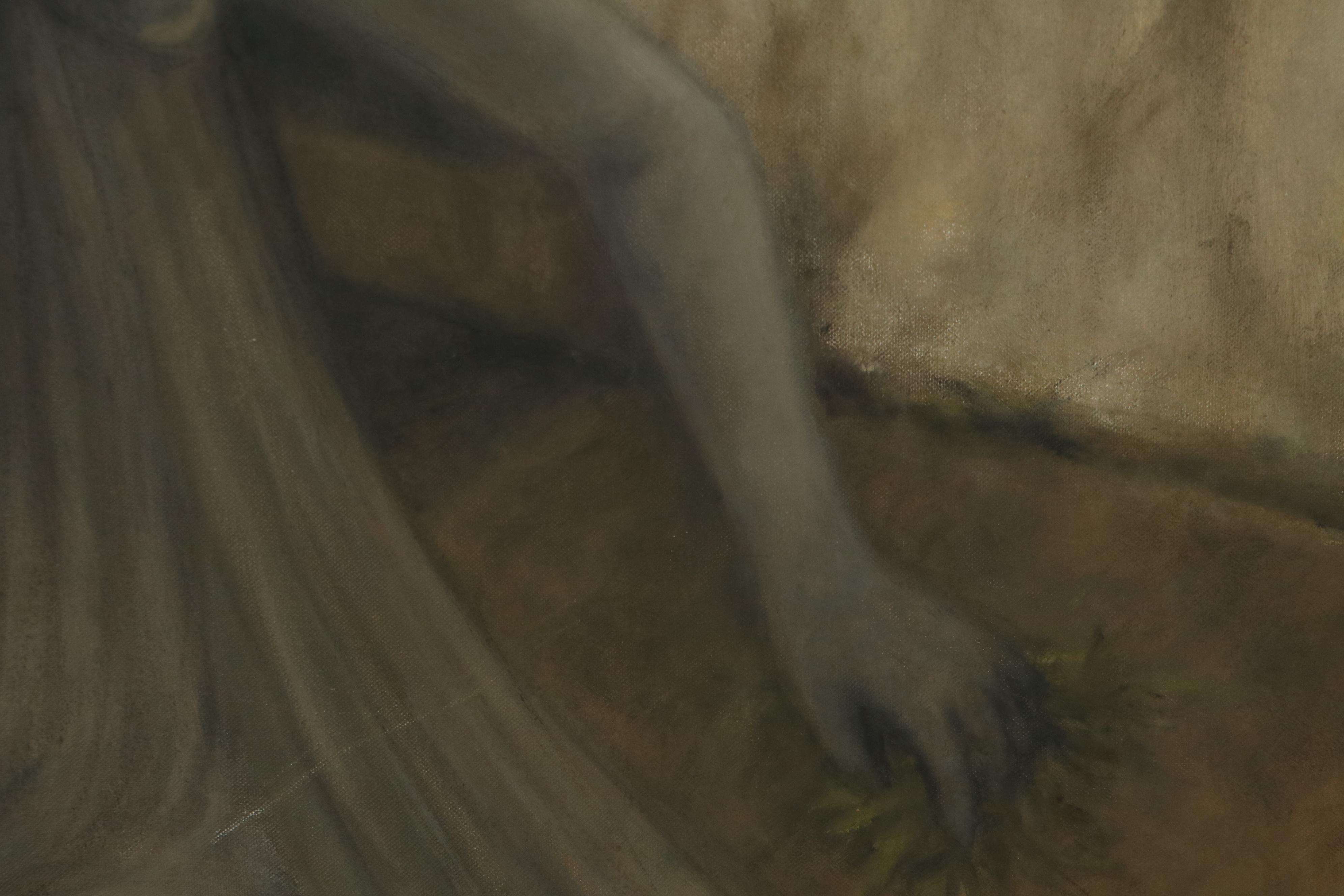 Florence Sanko Hirsch Oil Painting "Night Return," Late 20th Century