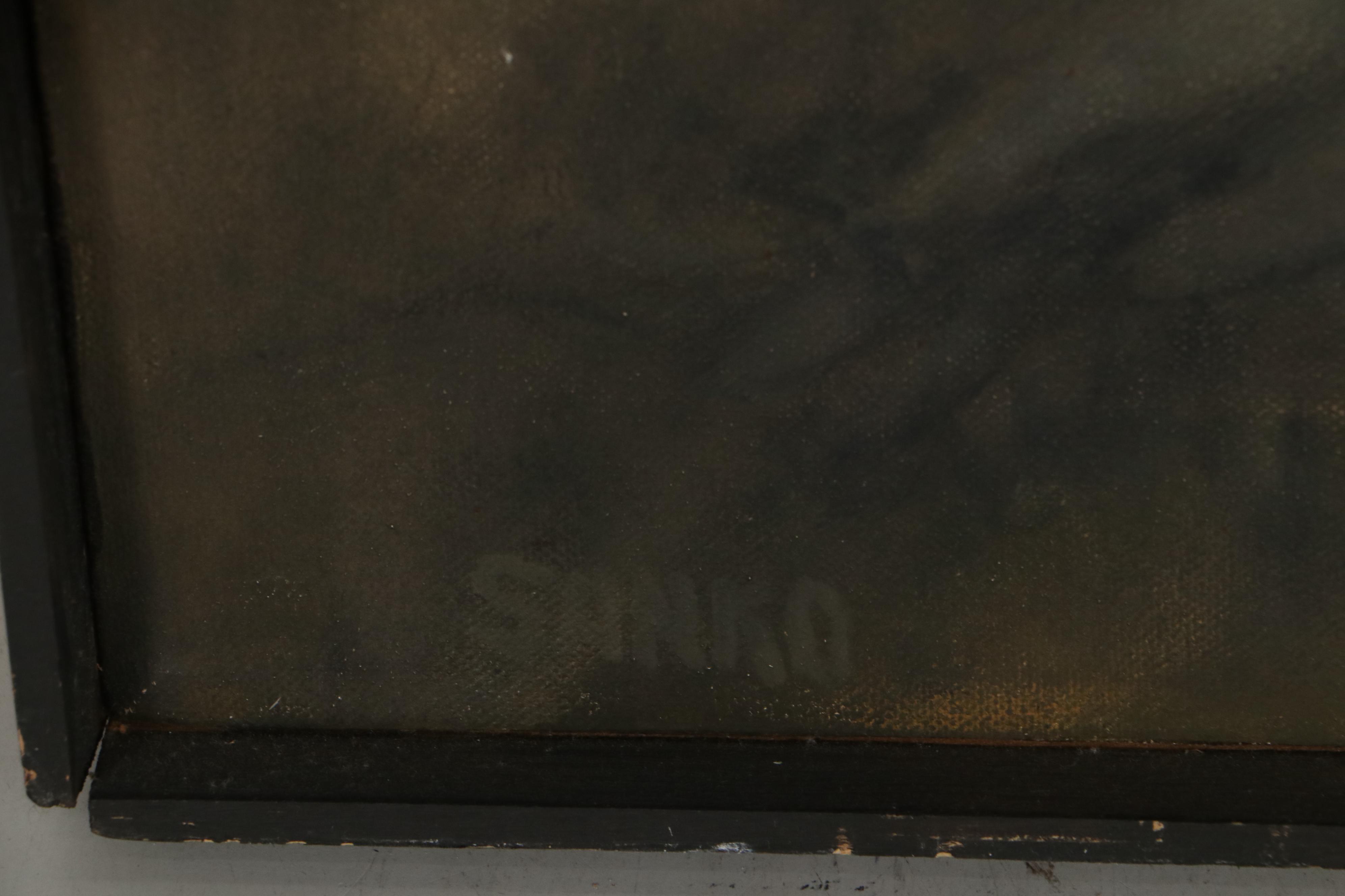 Florence Sanko Hirsch Oil Painting "Night Return," Late 20th Century