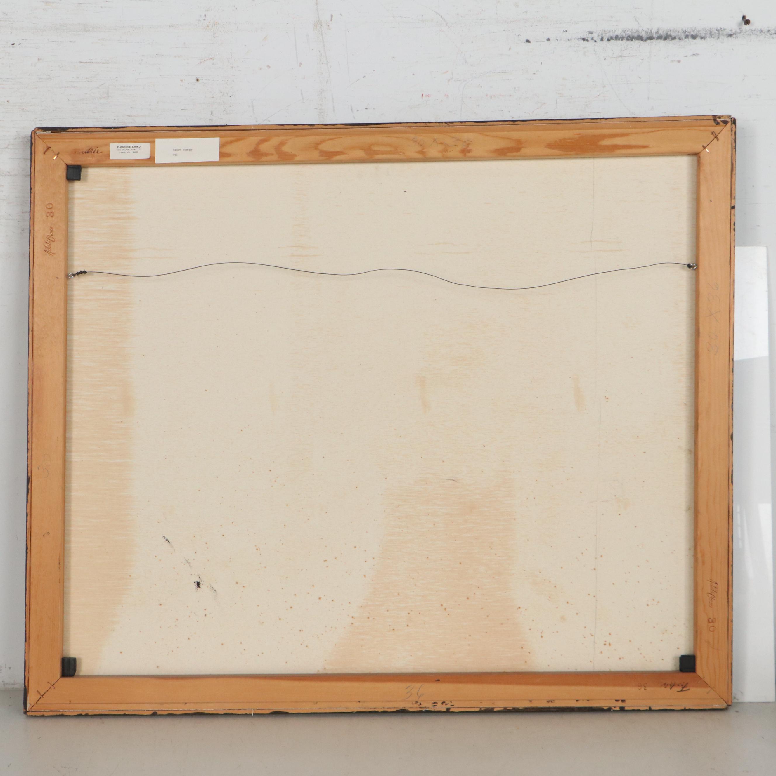 Florence Sanko Hirsch Oil Painting "Night Return," Late 20th Century