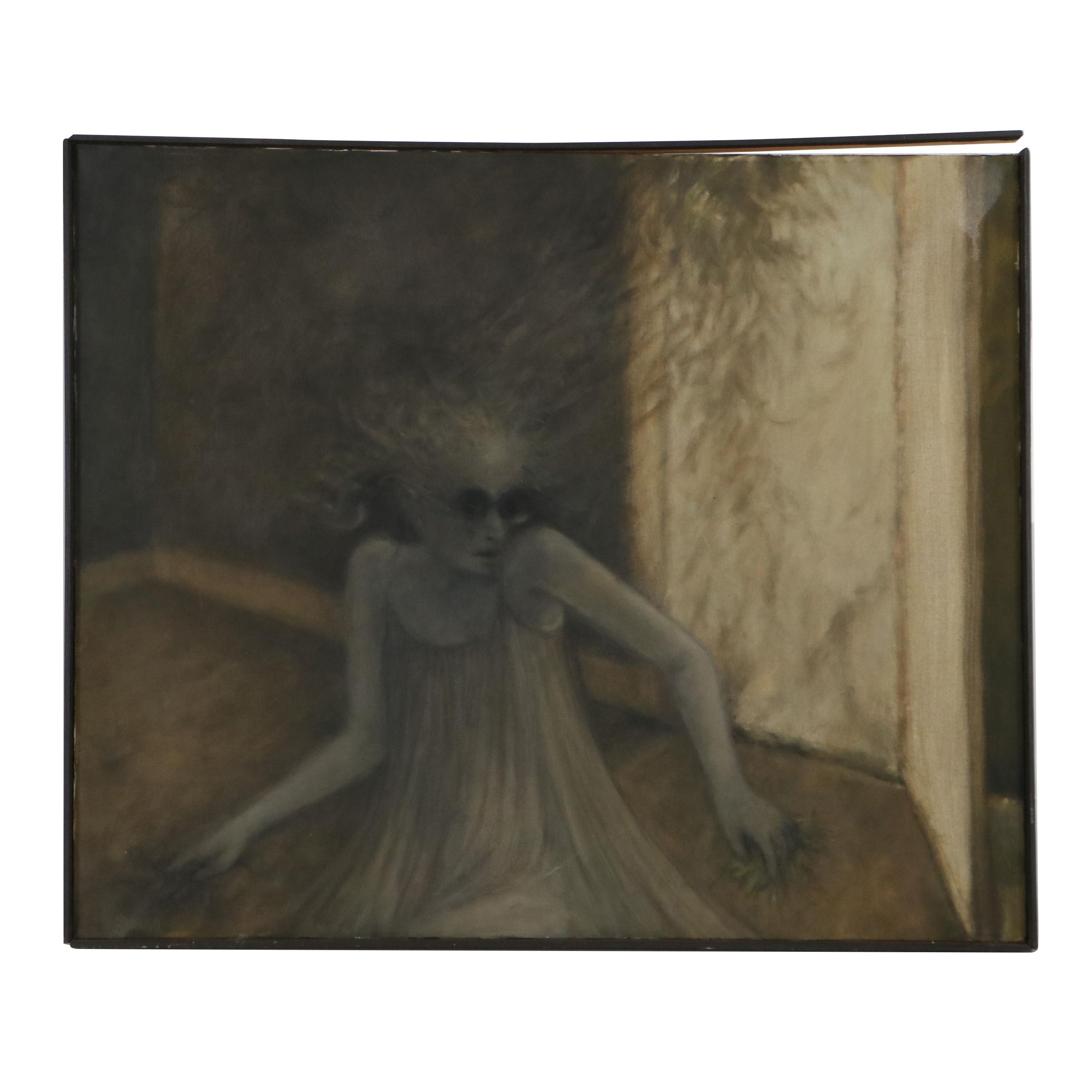 Florence Sanko Hirsch Oil Painting "Night Return," Late 20th Century