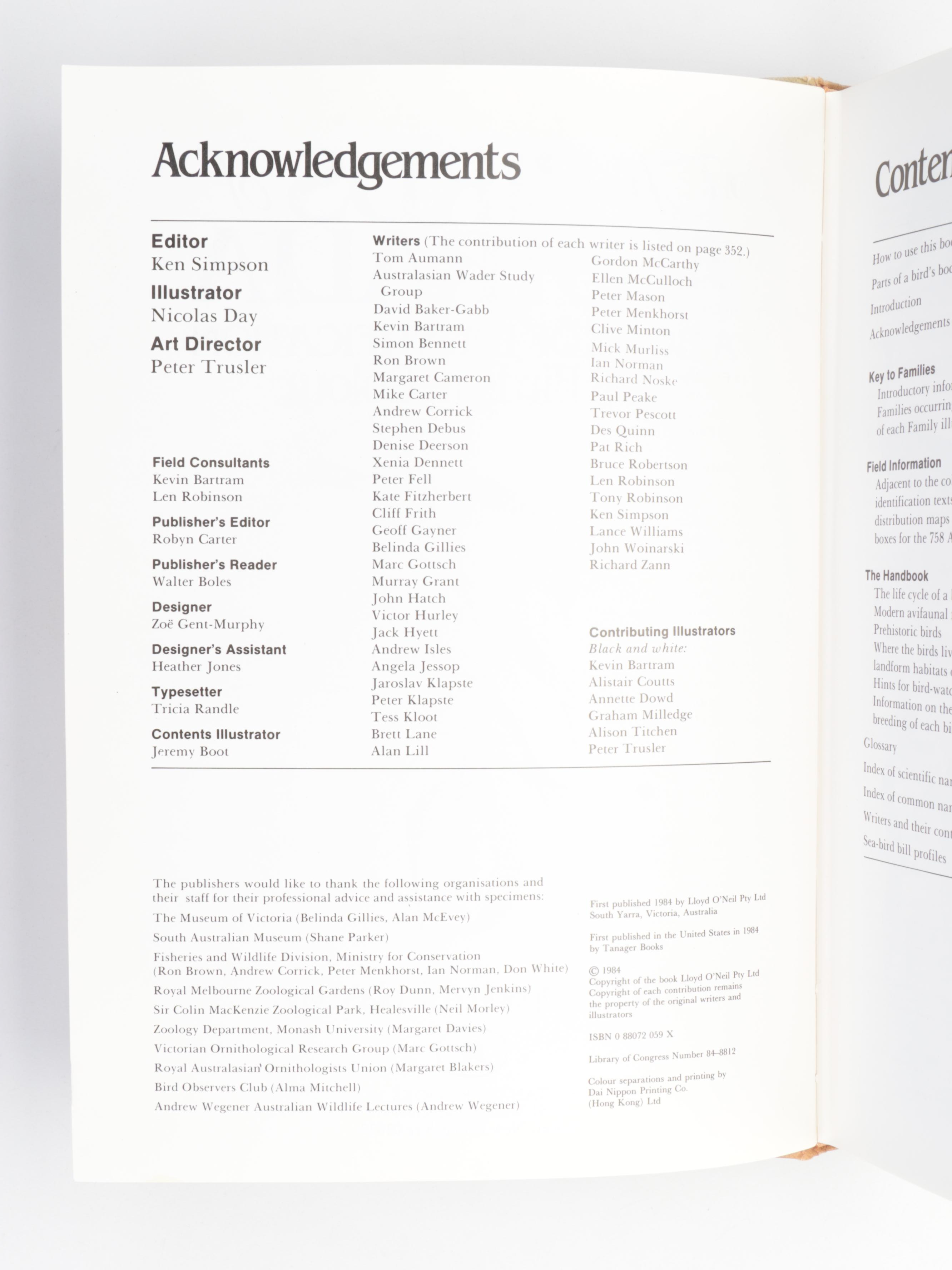 First Edition "The Birds of Australia" by Ken Simpson and Nicolas Day, 1984