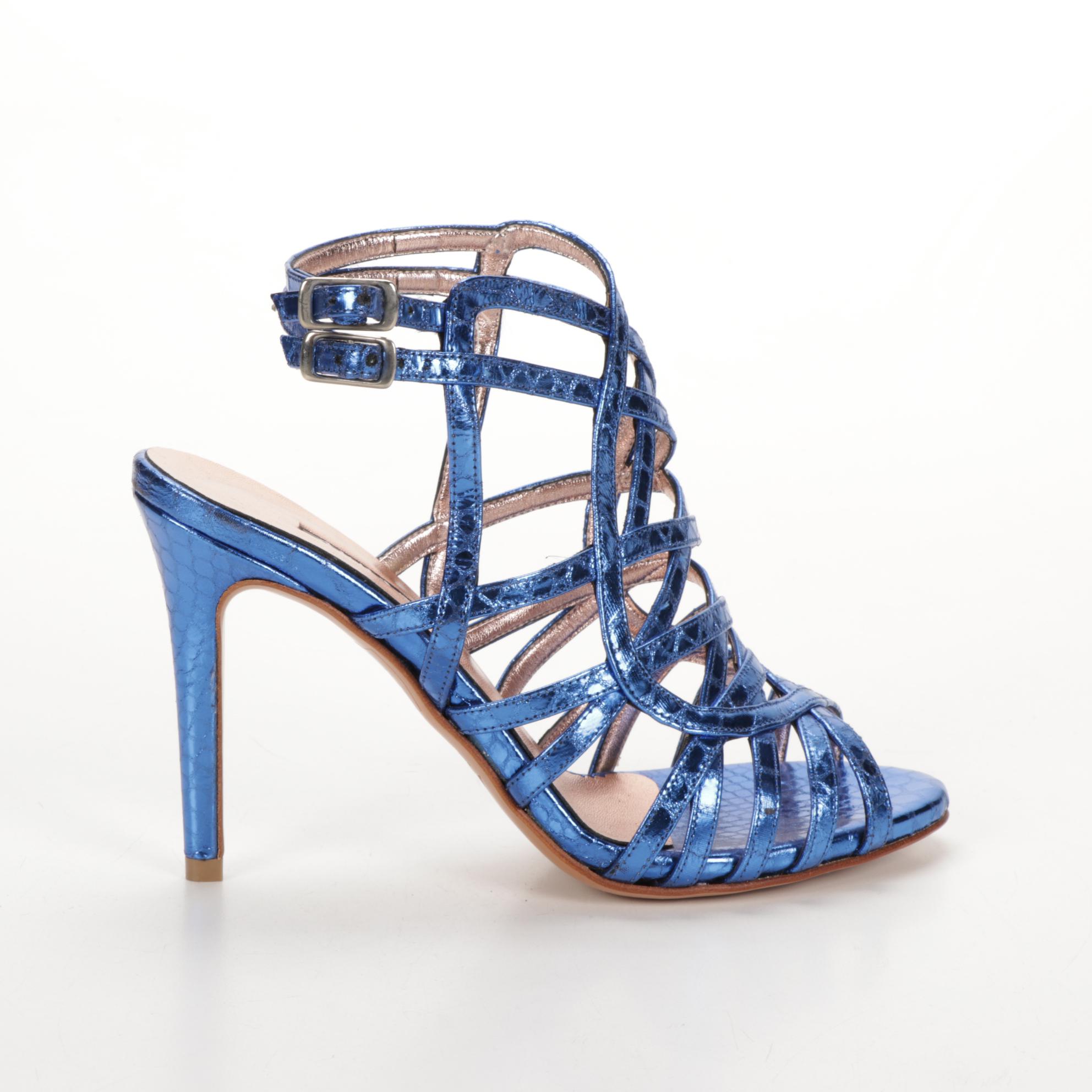 Prada and Albano Metallic Leather Strappy Dress Sandals