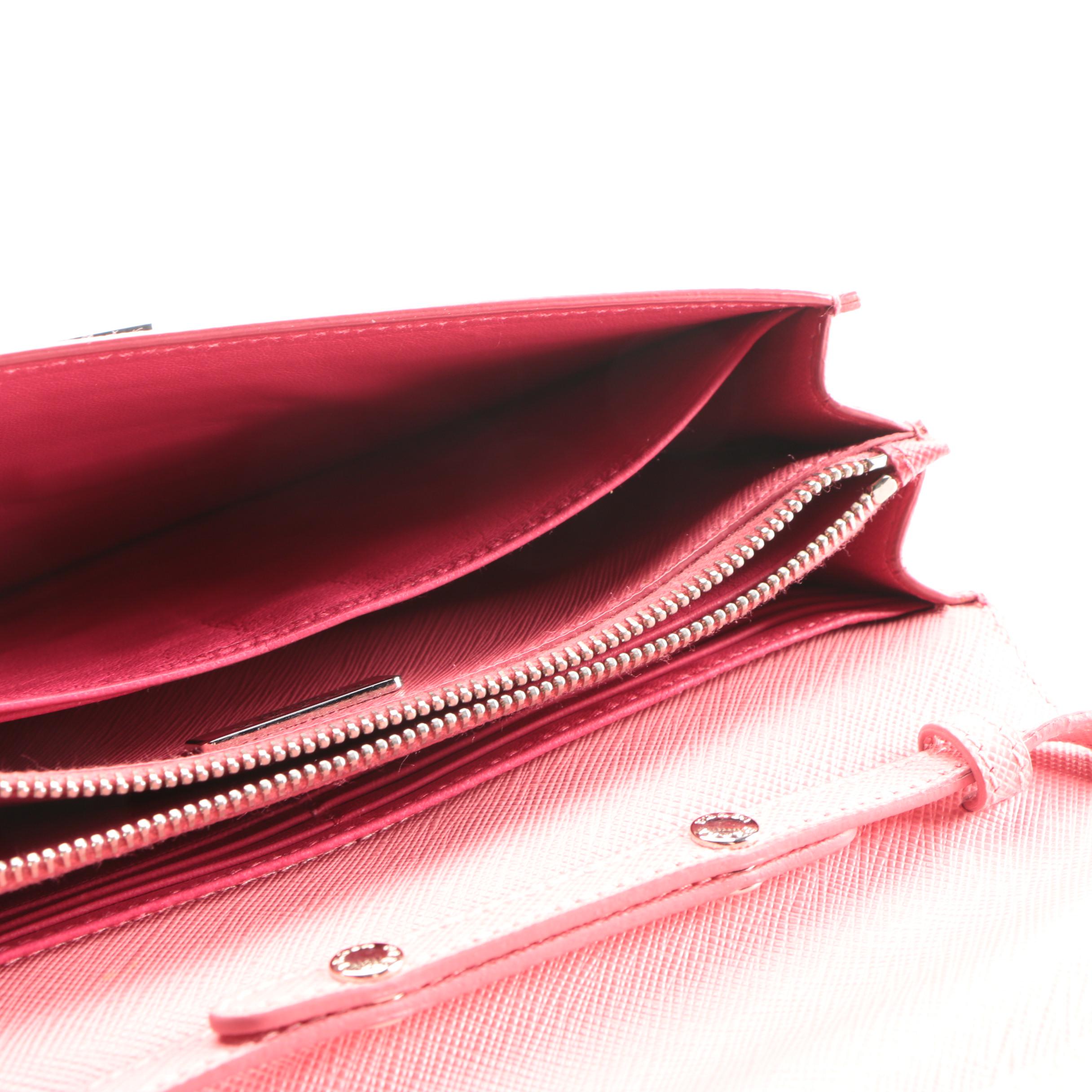 Prada Turn Lock Crossbody in Two Tone Saffiano Leather