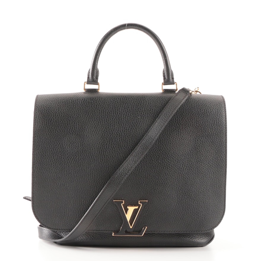 Louis Vuitton Volta Messenger Bag in Black Taurillon Leather