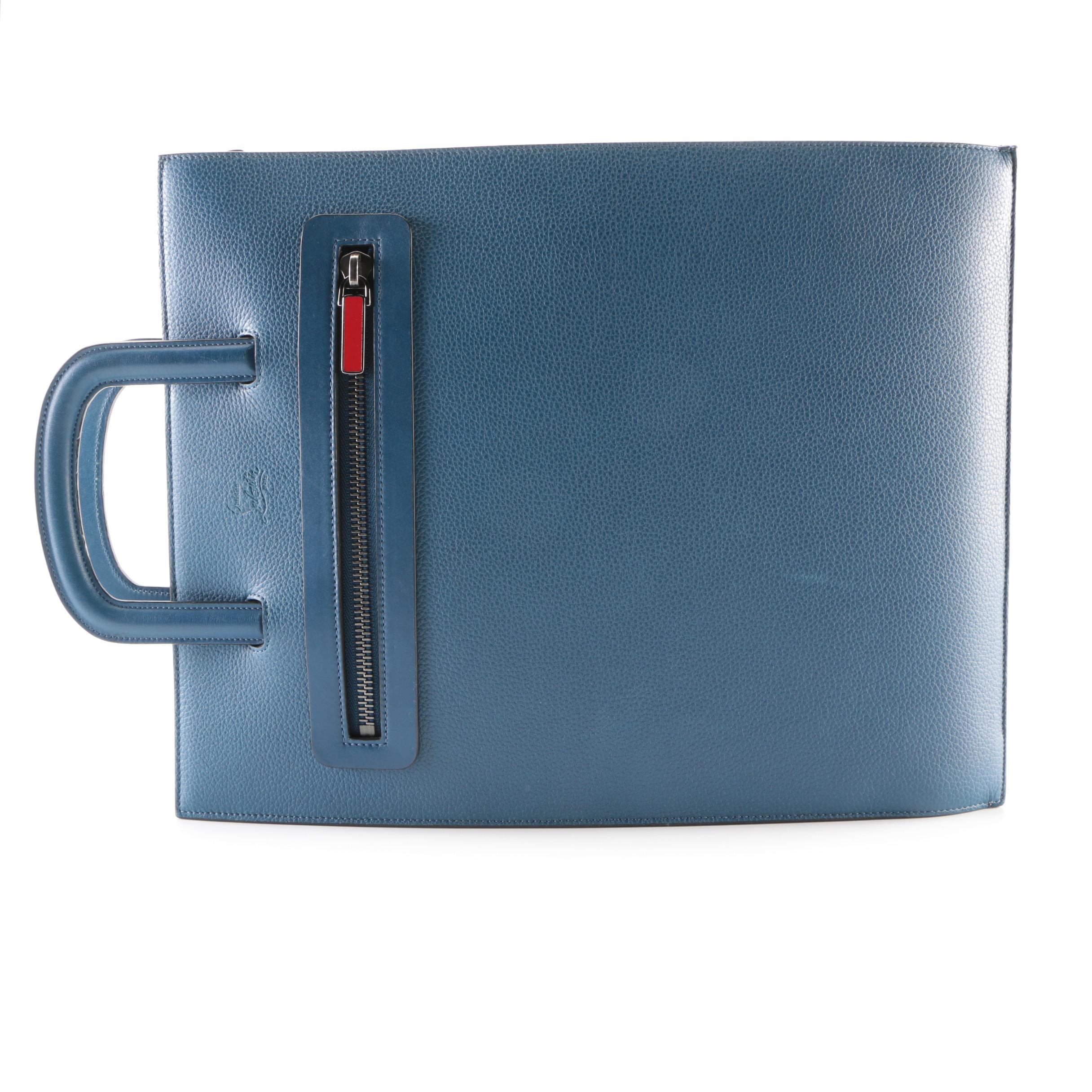 Christian Louboutin Trictrac Portfolio Bag in Spiked Leather