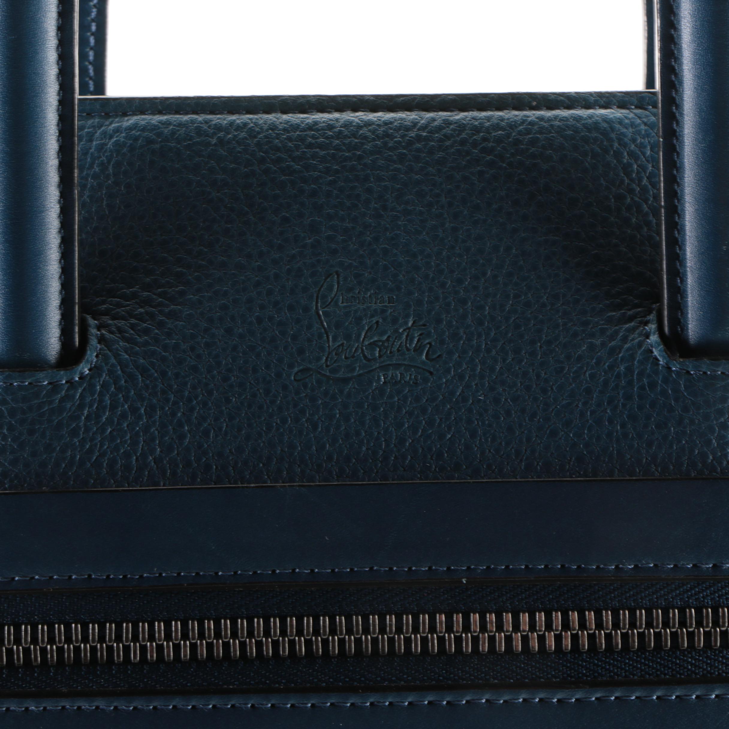 Christian Louboutin Trictrac Portfolio Bag in Spiked Leather