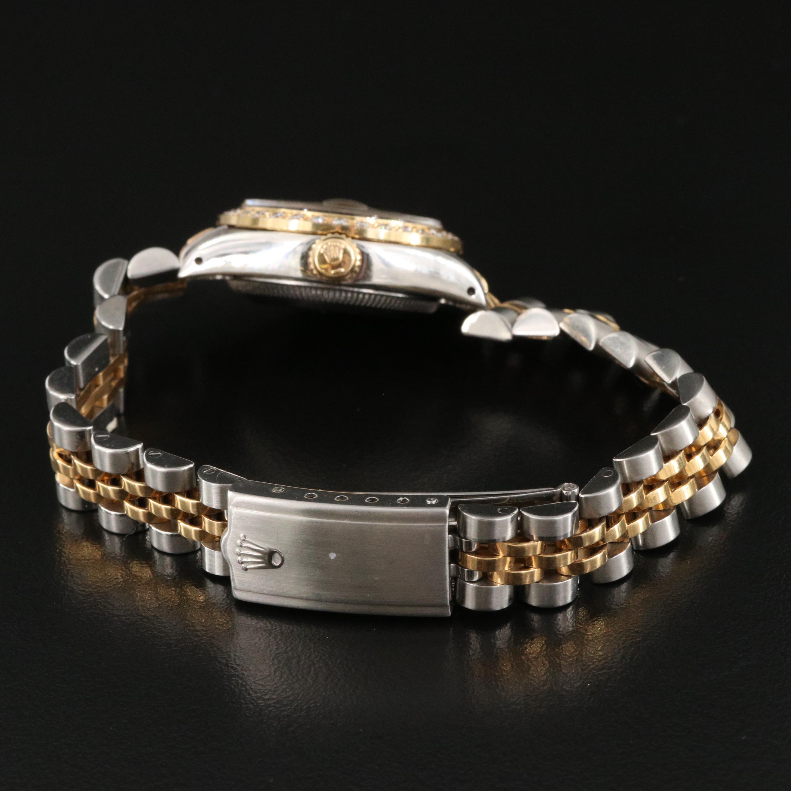 1981 Rolex Stainless Steel and 18K Diamond Bezel Watch