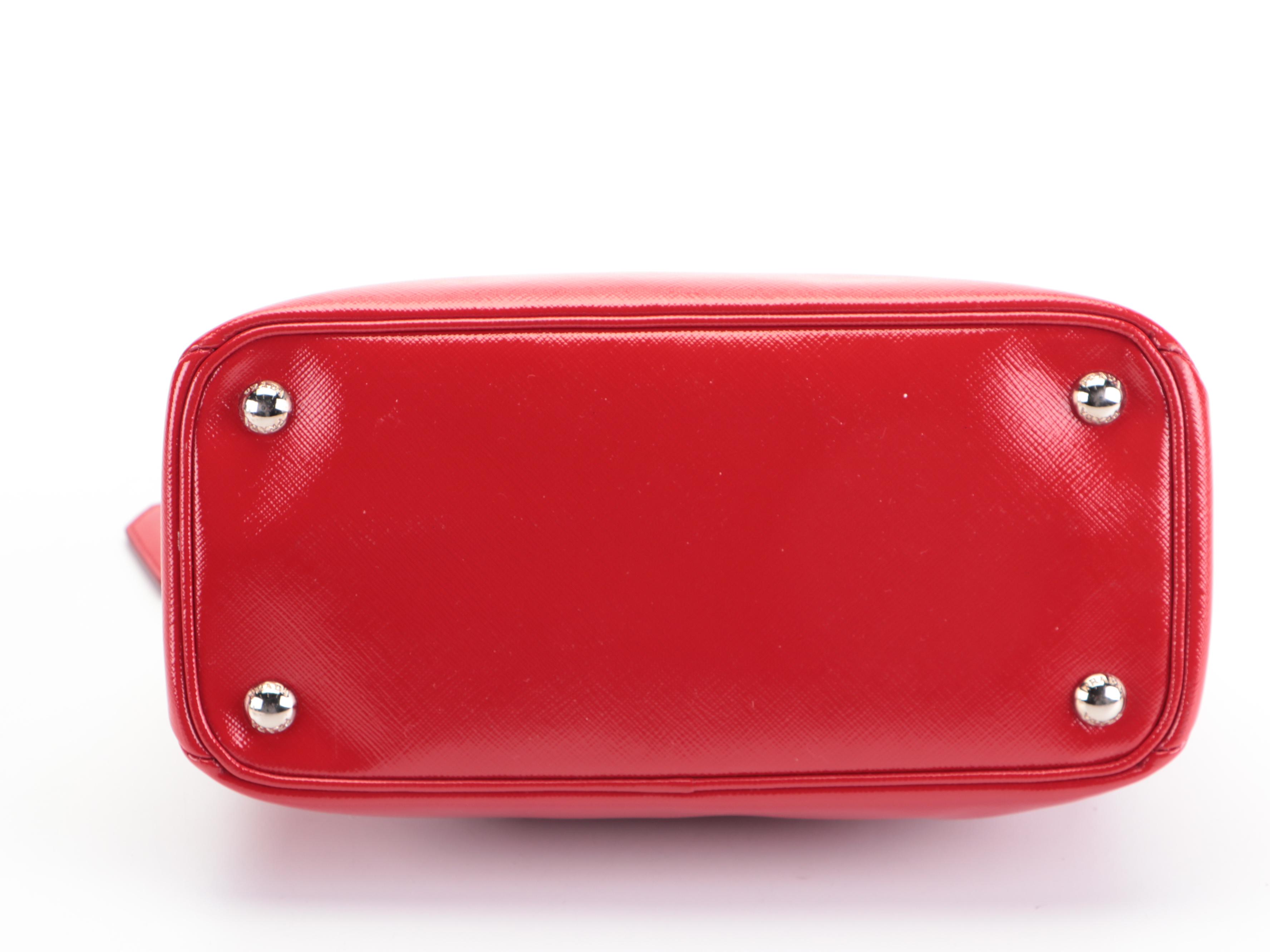 Prada Turnlock Twin Tote Mini Bag in Saffiano Cuir Leather