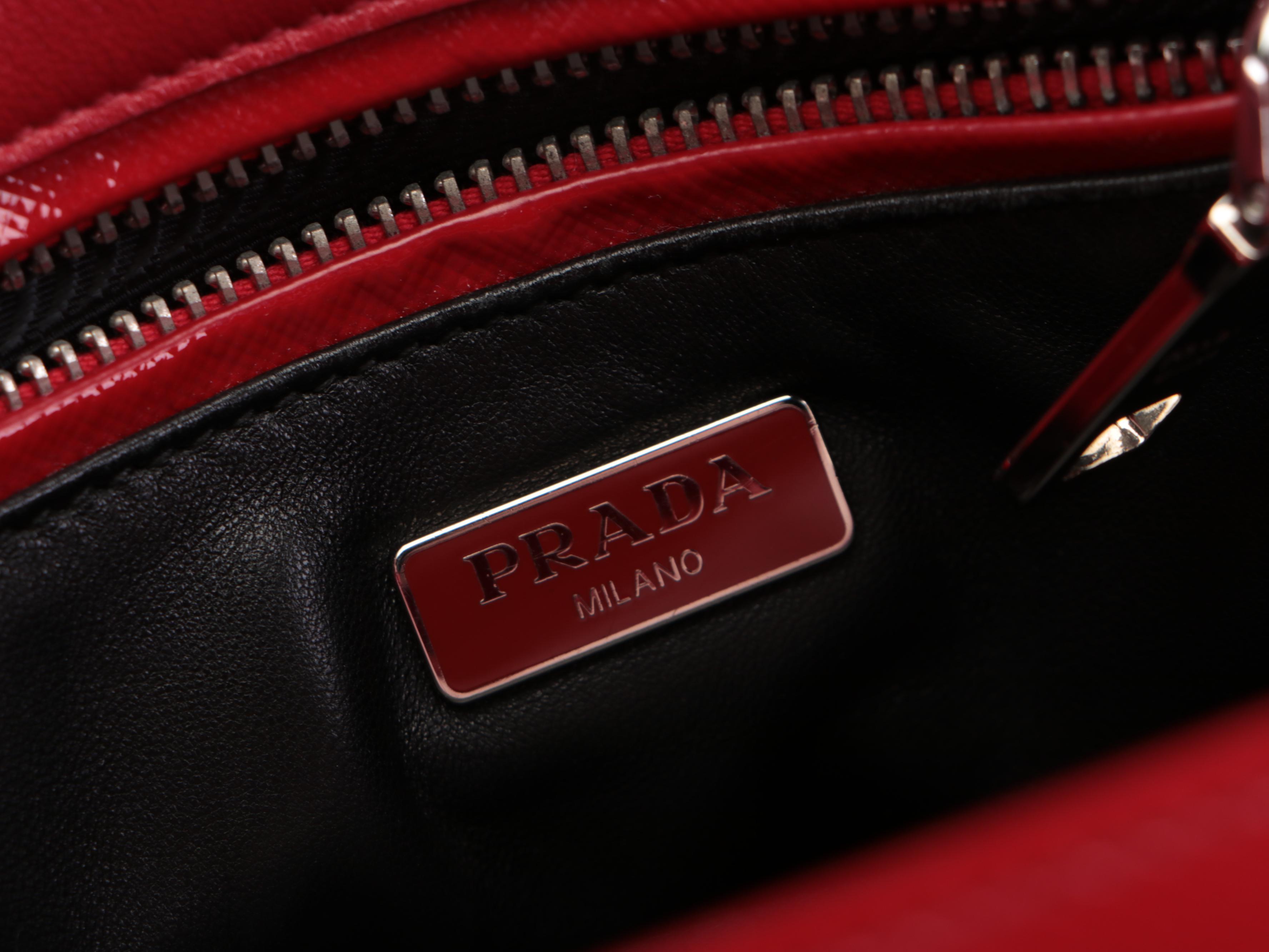 Prada Turnlock Twin Tote Mini Bag in Saffiano Cuir Leather