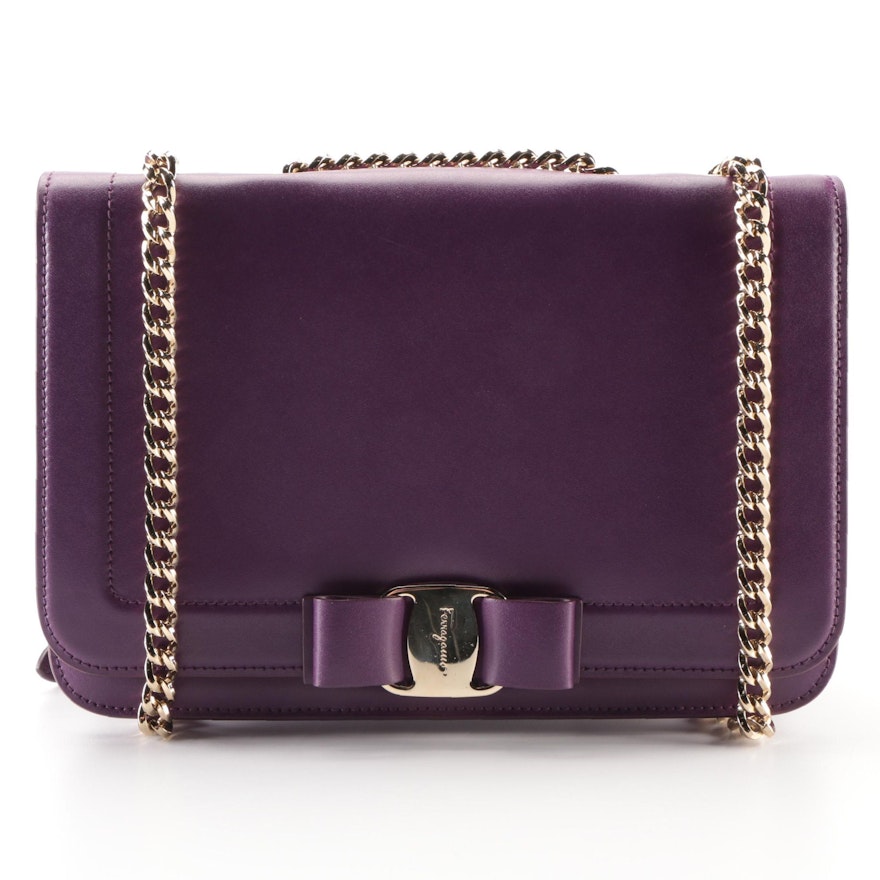 Salvatore Ferragamo Vara Bow Crossbody Bag in Leather