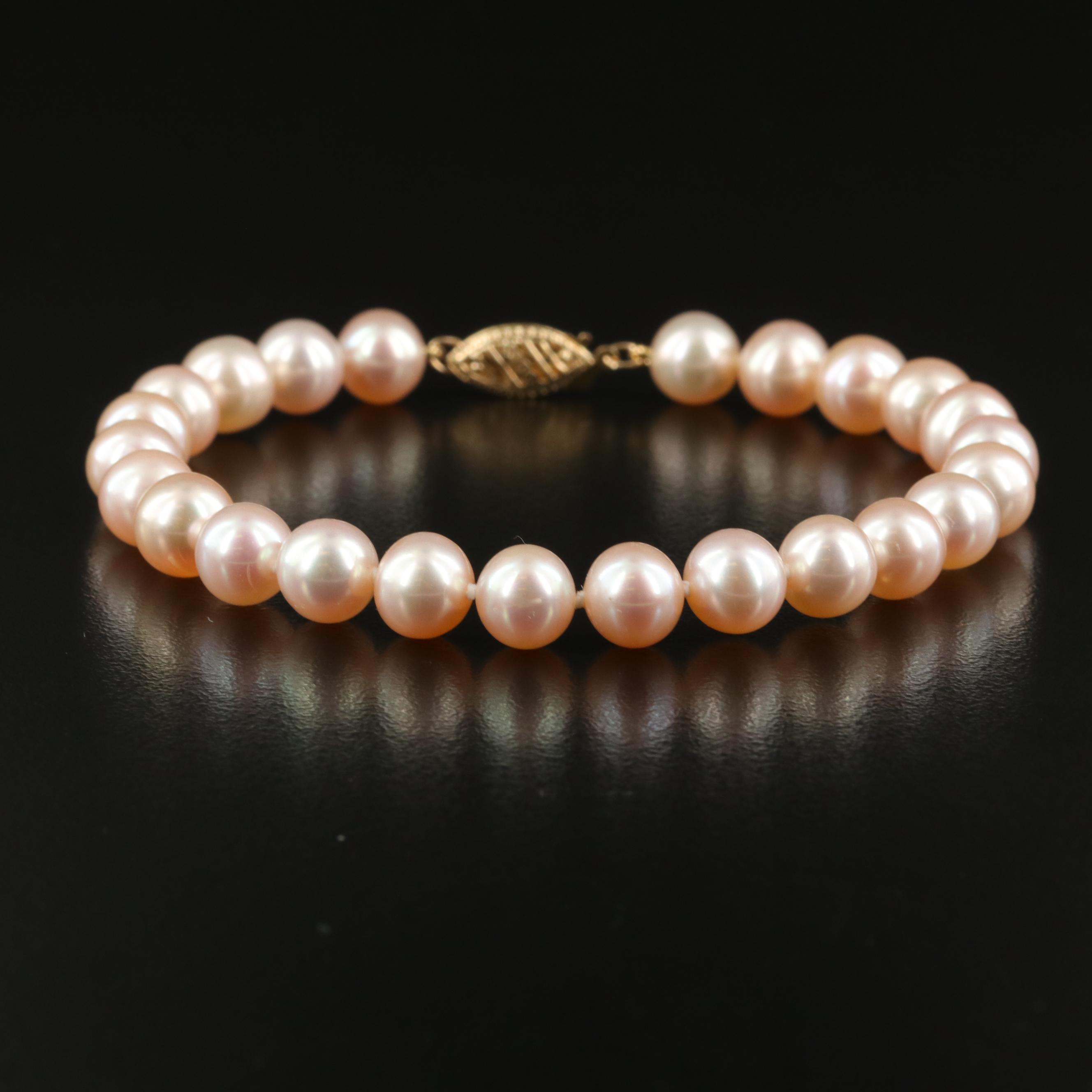 Pearl Bracelet with 14K Clasp