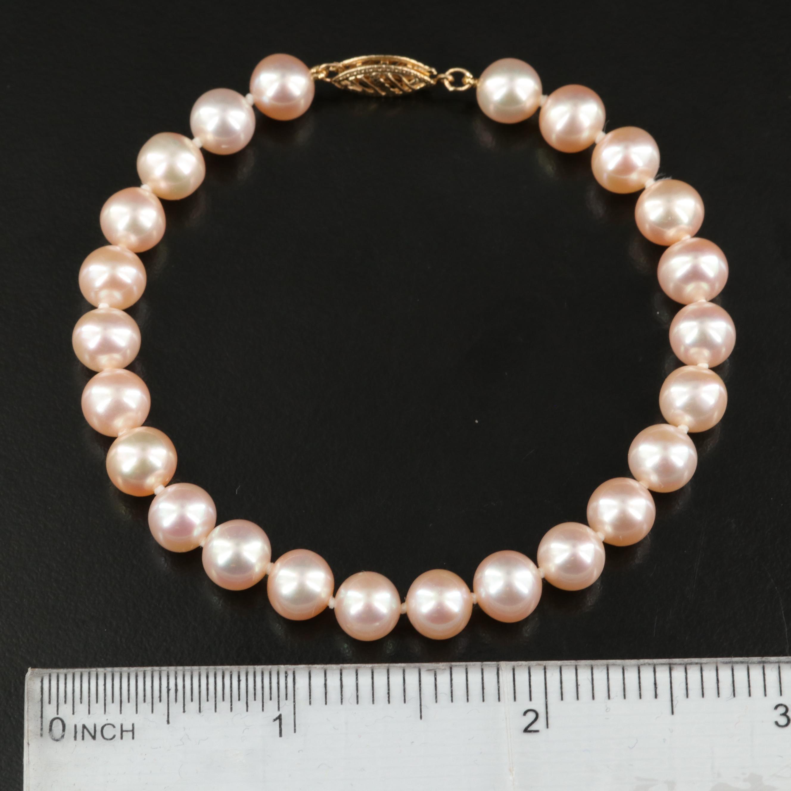 Pearl Bracelet with 14K Clasp