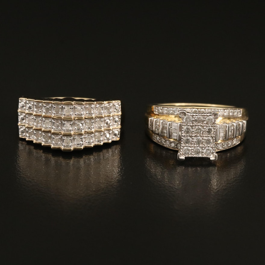 Sterling Silver Diamond Rings