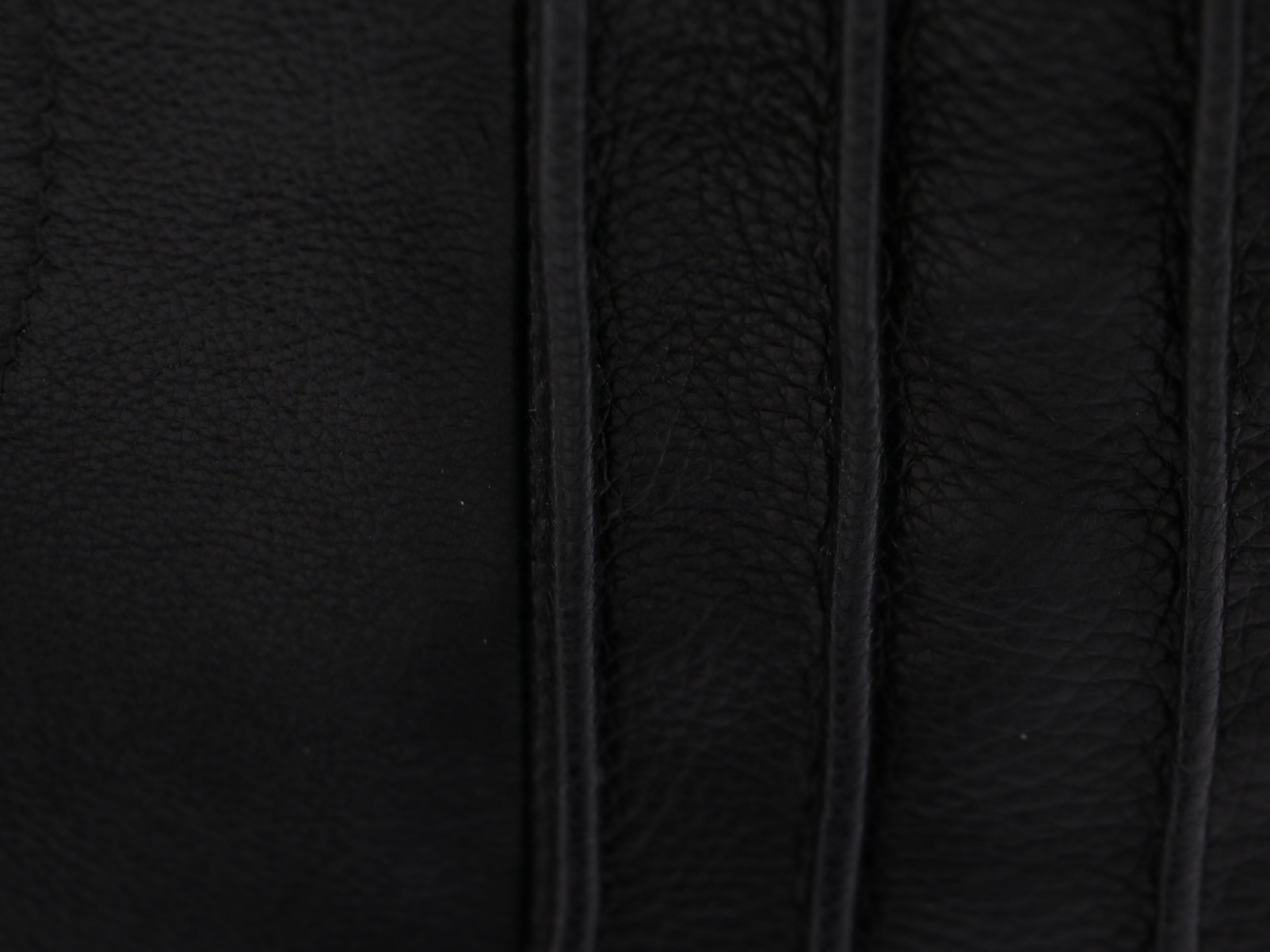 Prada Etiquette Patch Tote Medium in Black Grainy Calfskin Leather