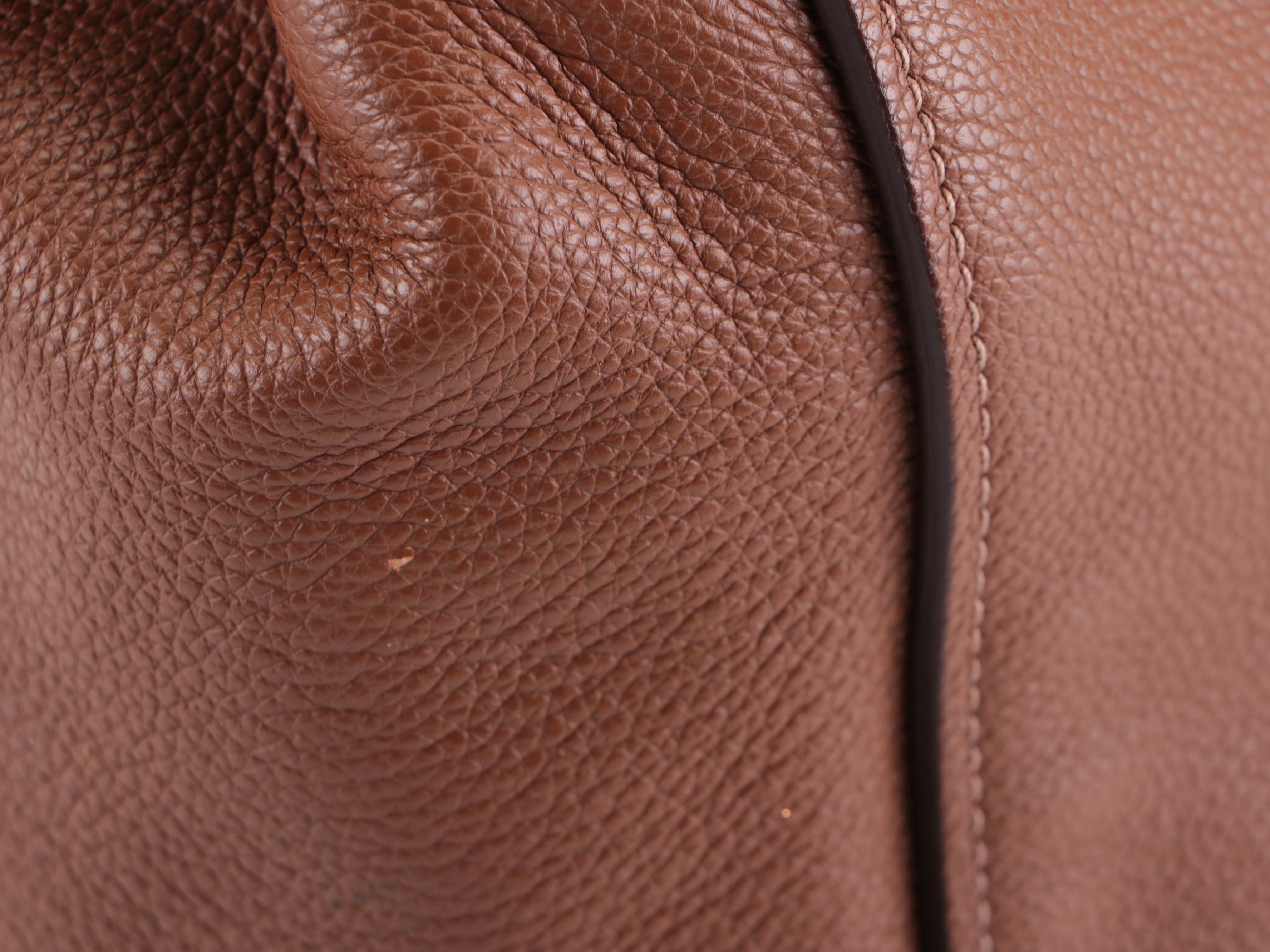 Prada Medium Convertible Tote in Brown Vitello Daino Leather